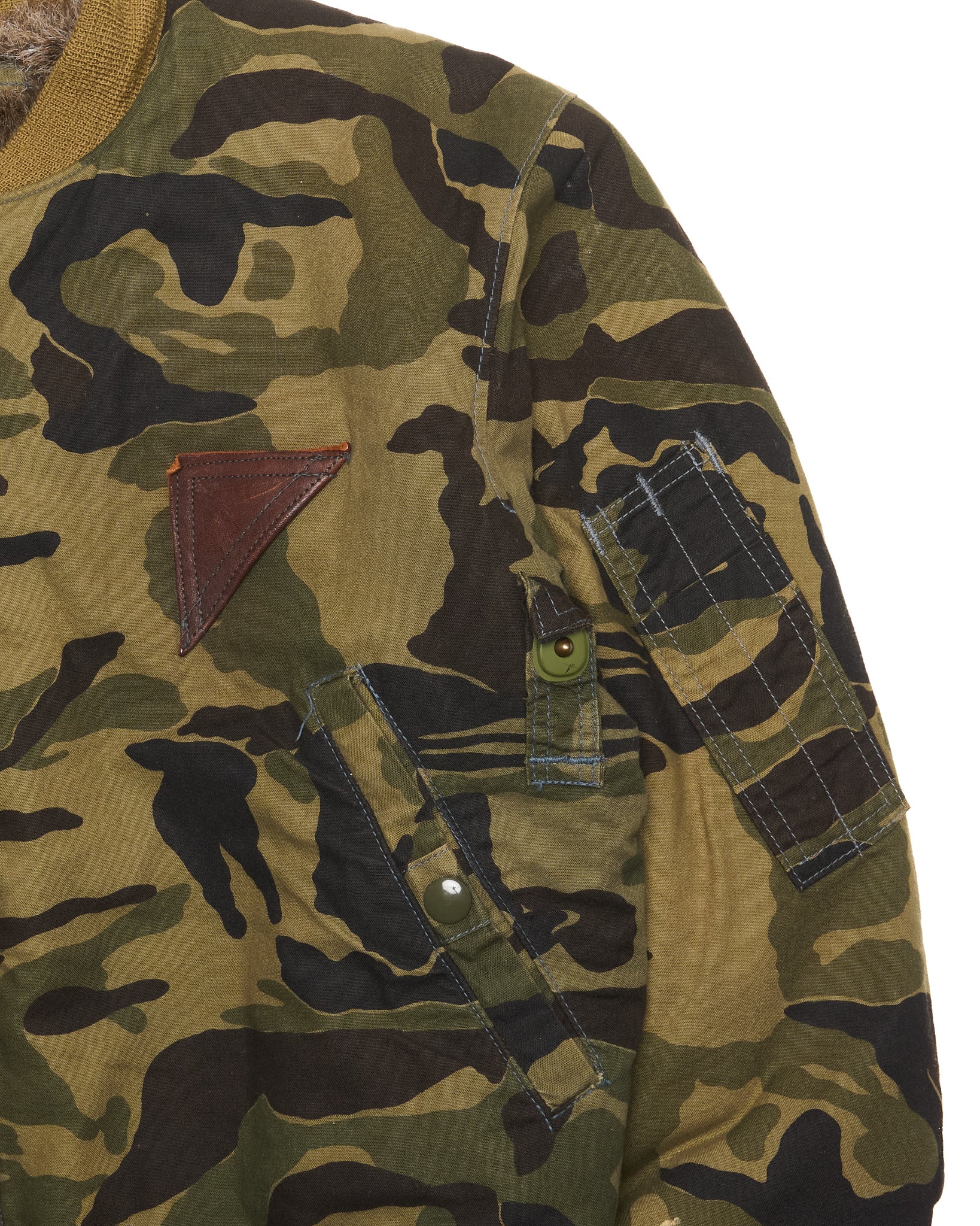 Early 90s EVIS Type B15-A Fur Lined Camo Flight Jacket