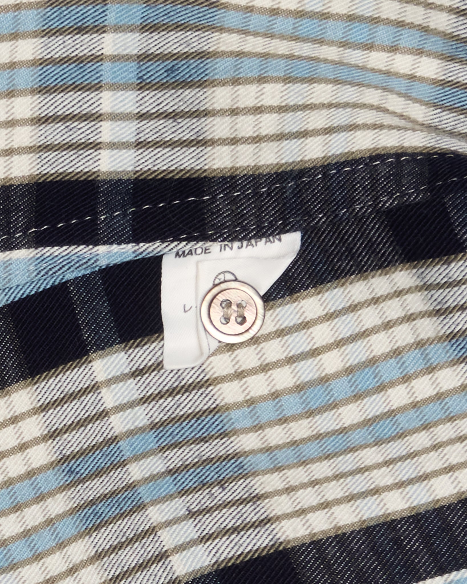 Early 90s Y’s by Yohji Yamamoto Concealed Placket Plaid Shirt