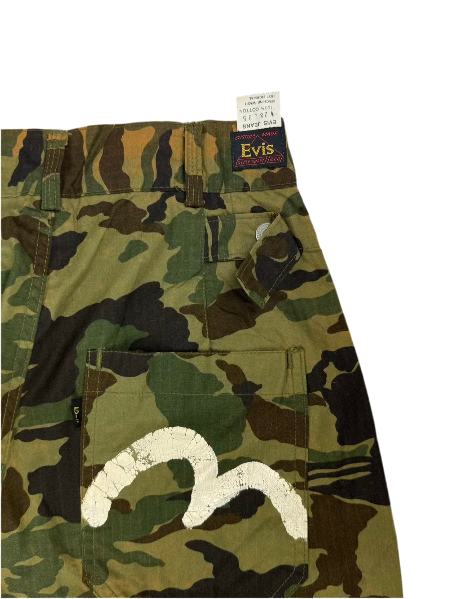 90s EVIS Hand-Paint Camo Cargo Pant