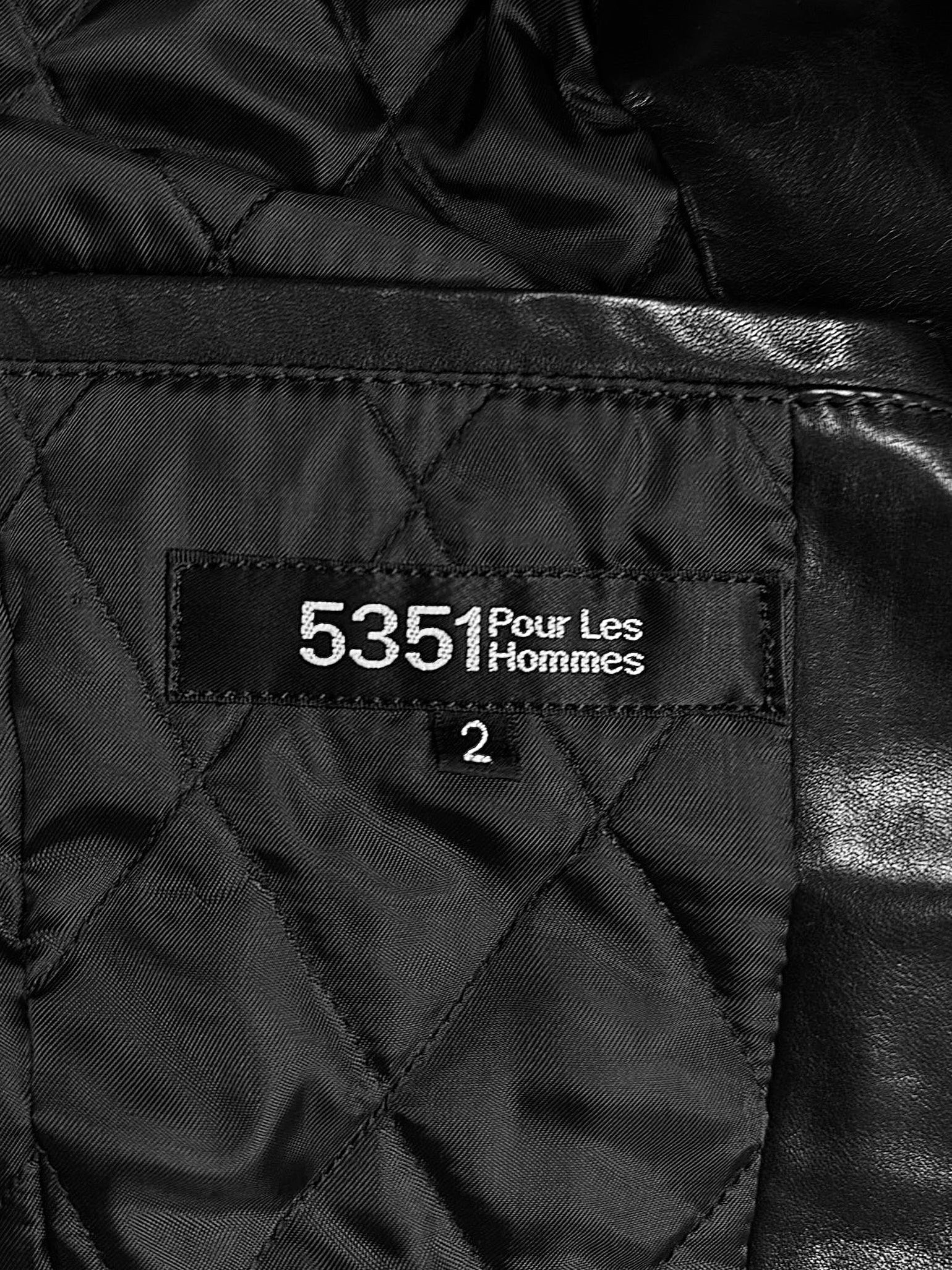 Early 00s 5351 Pour Les Hommes Cowhide Leather Belted Moto Trench Coat