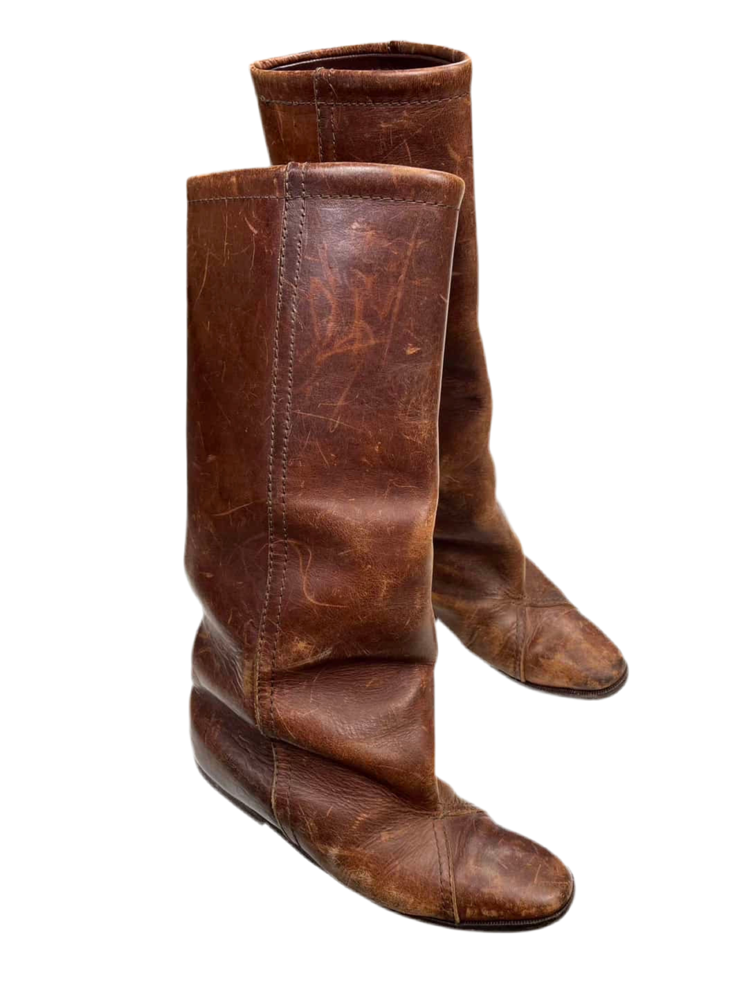 '01-02 ZUCCA Brown Slouch Boots