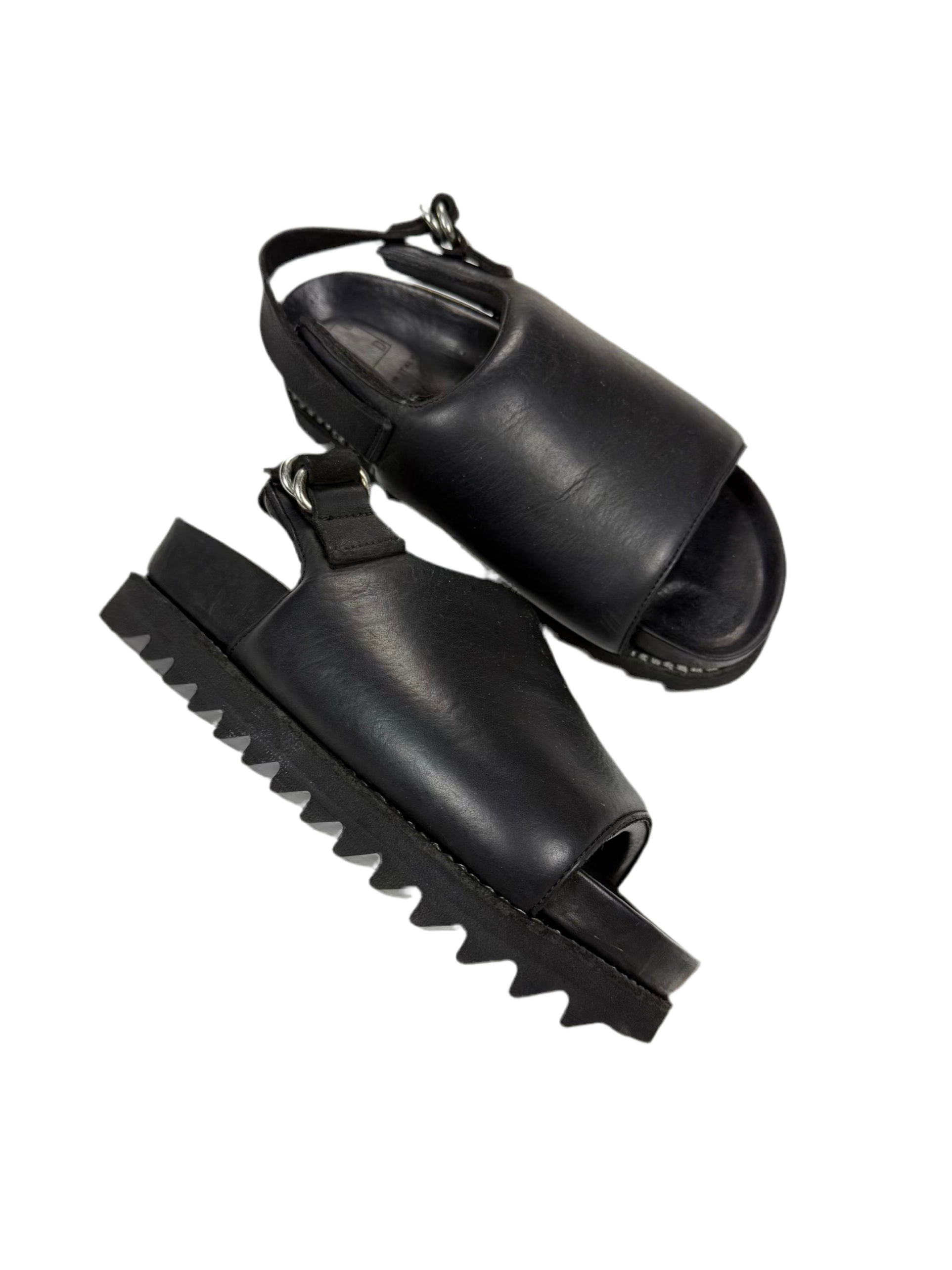GUIDI 'BRK04' Leather Padded Sling Back Sandal