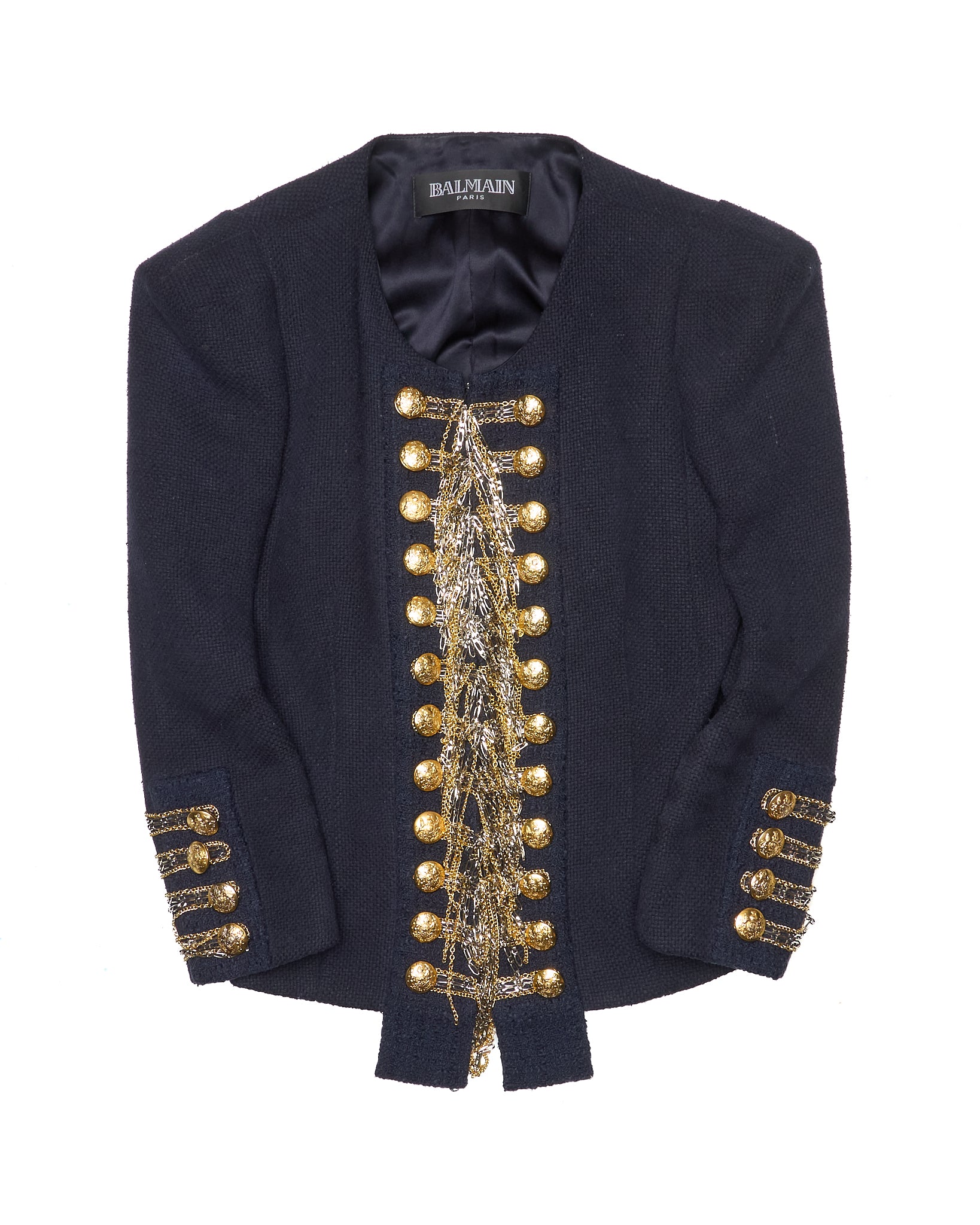 F/W10 Balmain Chain-Detail Napoleon Jacket
