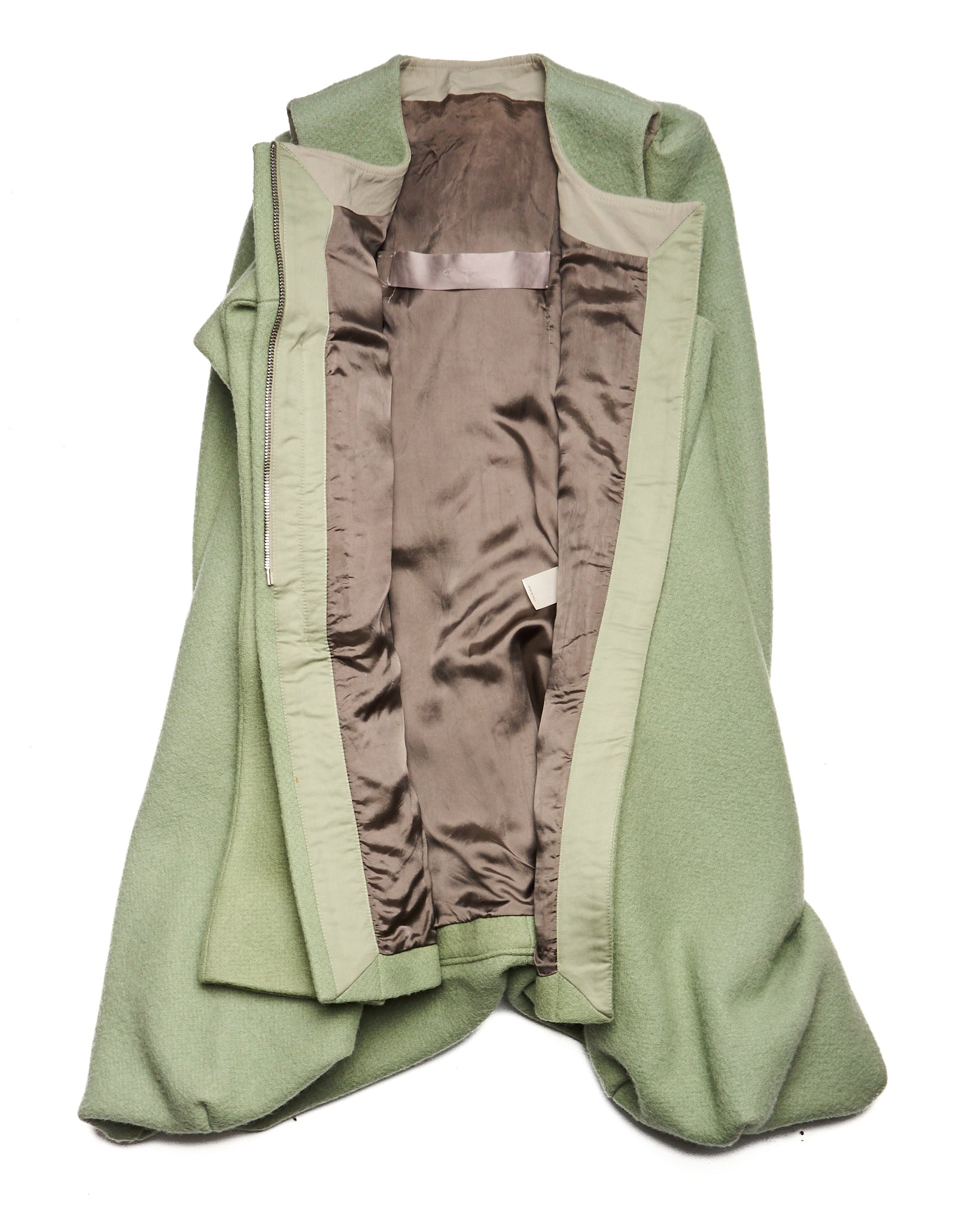 F/W17 Rick Owens “GLITTER” Sleeveless Wool Long Coat