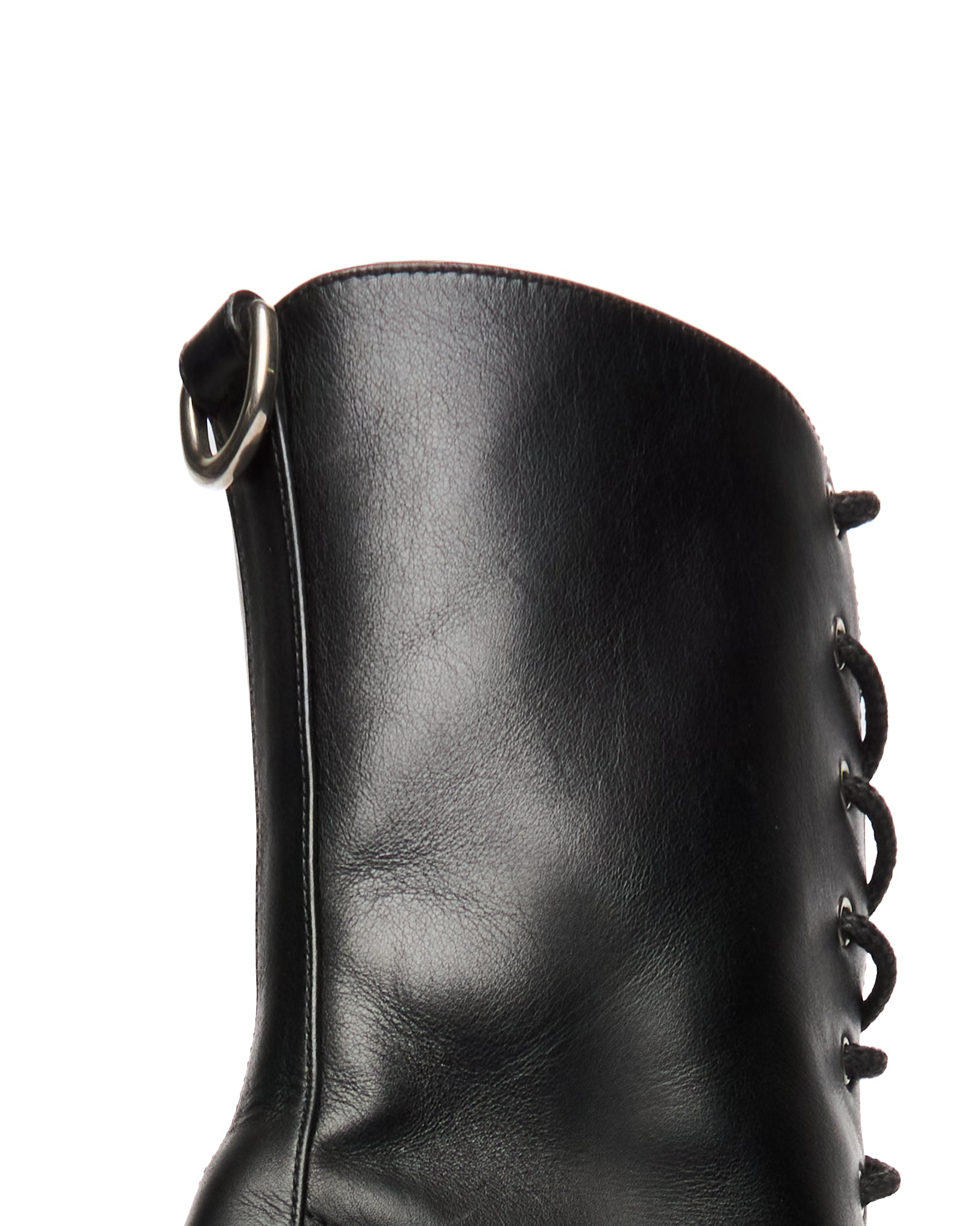 F/W22 Saint Laurent Paris ‘Cherry’ Lace-Up Block Heel Platform Boots