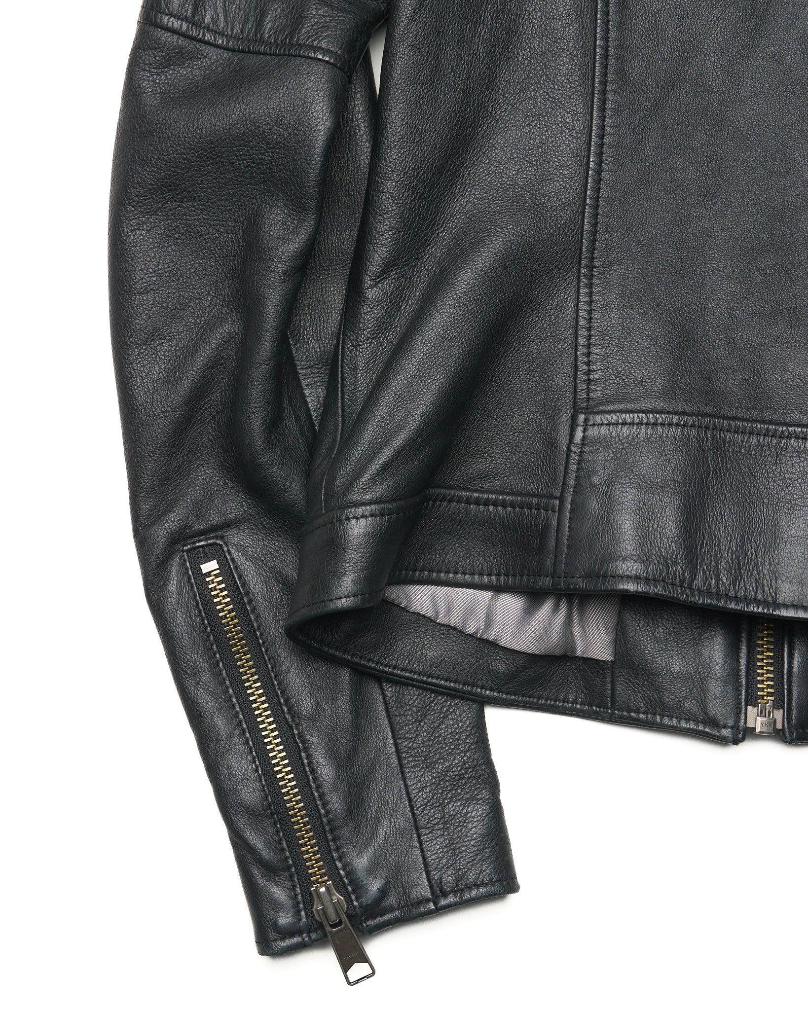 5351 Pour Les Femmes Sheep Leather Ruffled Biker Jacket