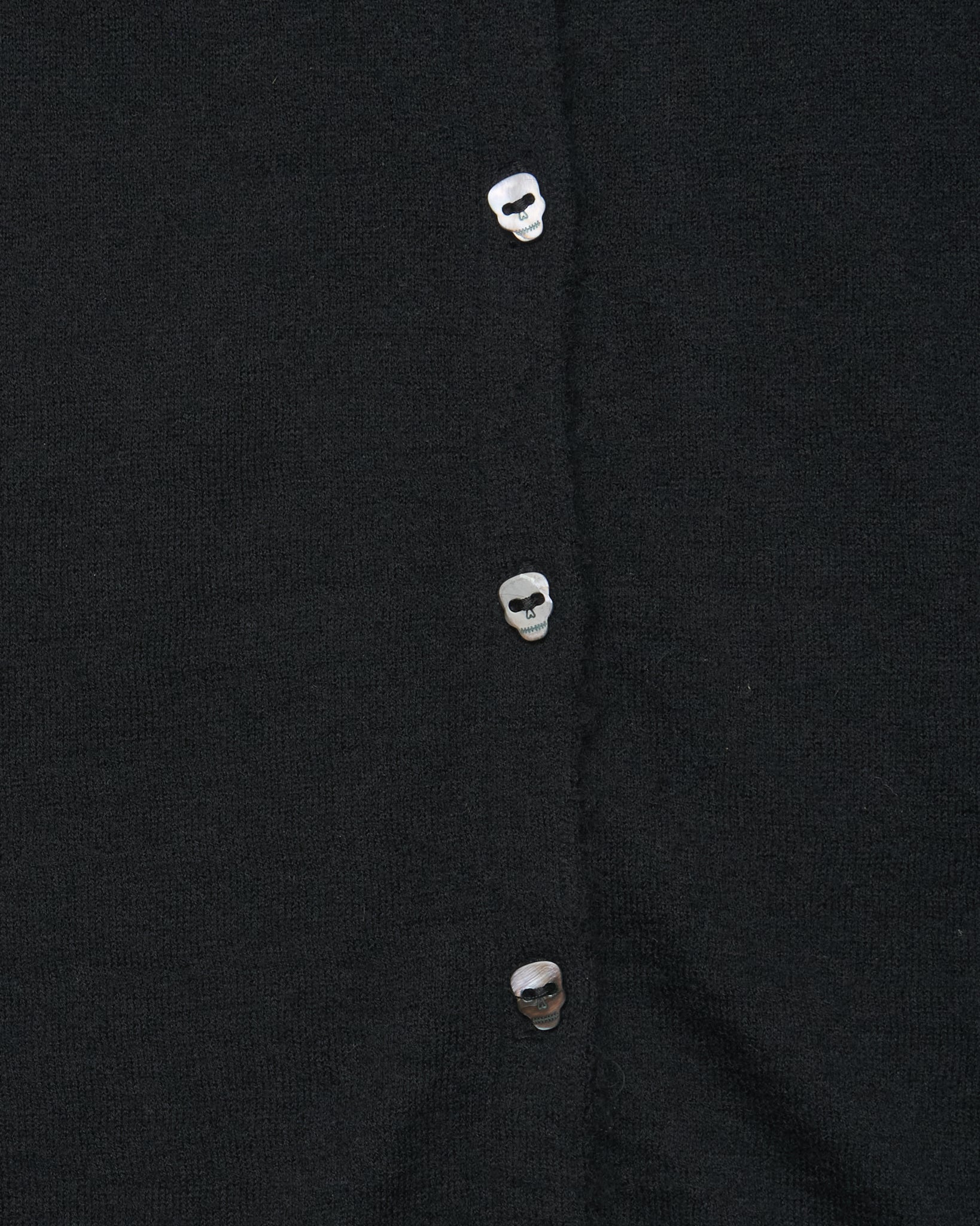 Zadig & Voltaire Skull Button Cashmere Black Cardigan