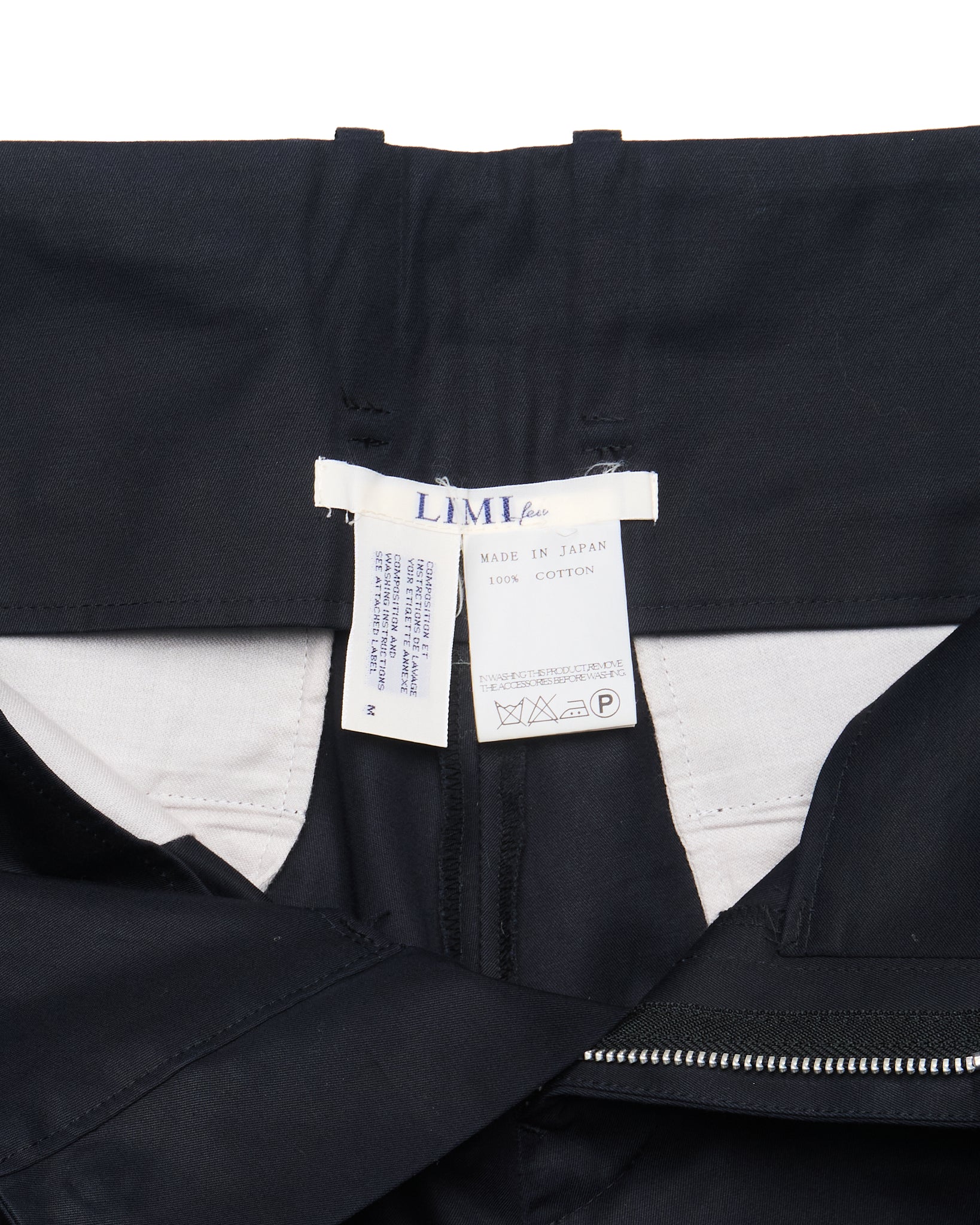 S/S23 LIMI feu Navy Cotton Dress Pants