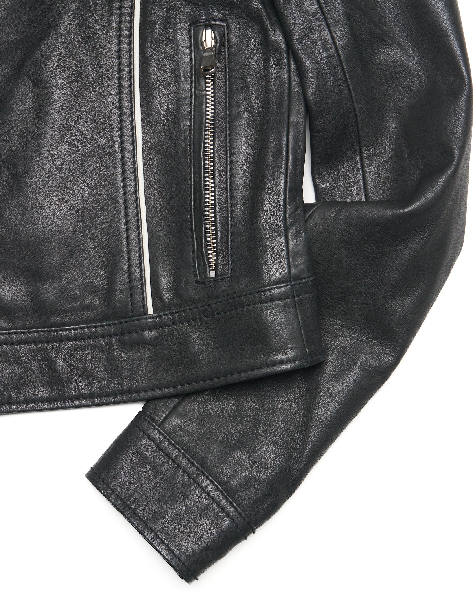 Mid 2010s Diesel Studded Black Leather Jacket