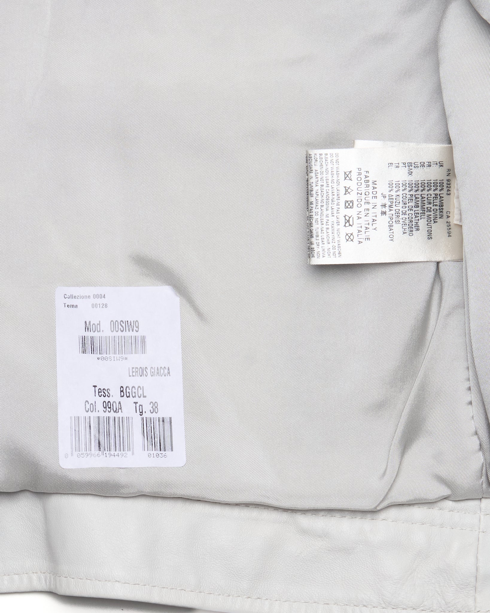 S/S16 Diesel White Racer Leather Jacket