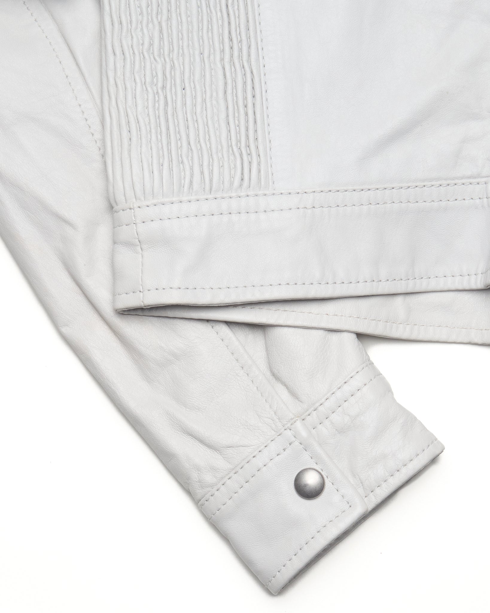 S/S16 Diesel White Racer Leather Jacket