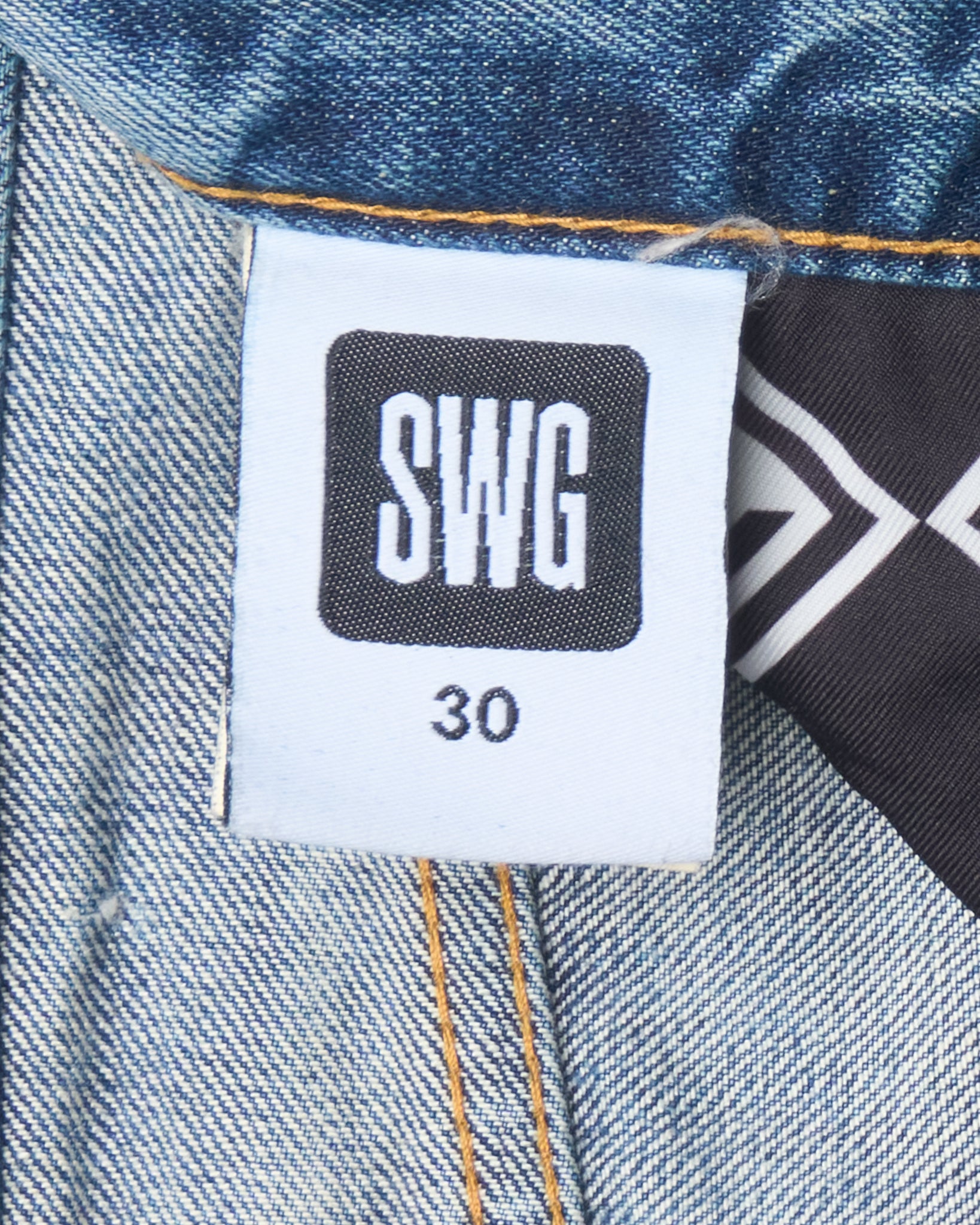 Early 00s Swagger Distressed Paint- splatter Straight-Cut Selvedge Jeans