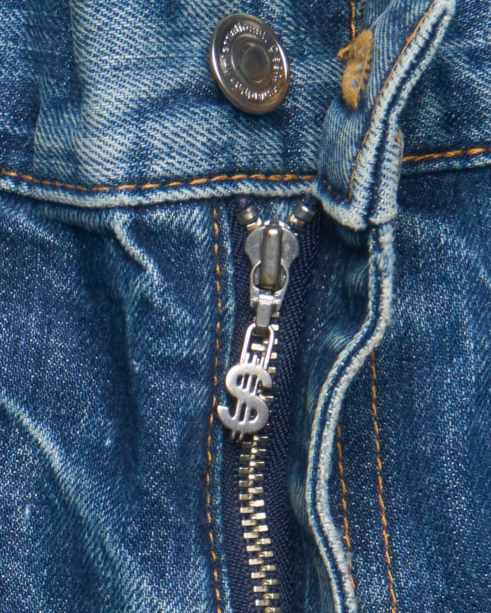 Early 00s Swagger Distressed Paint- splatter Straight-Cut Selvedge Jeans