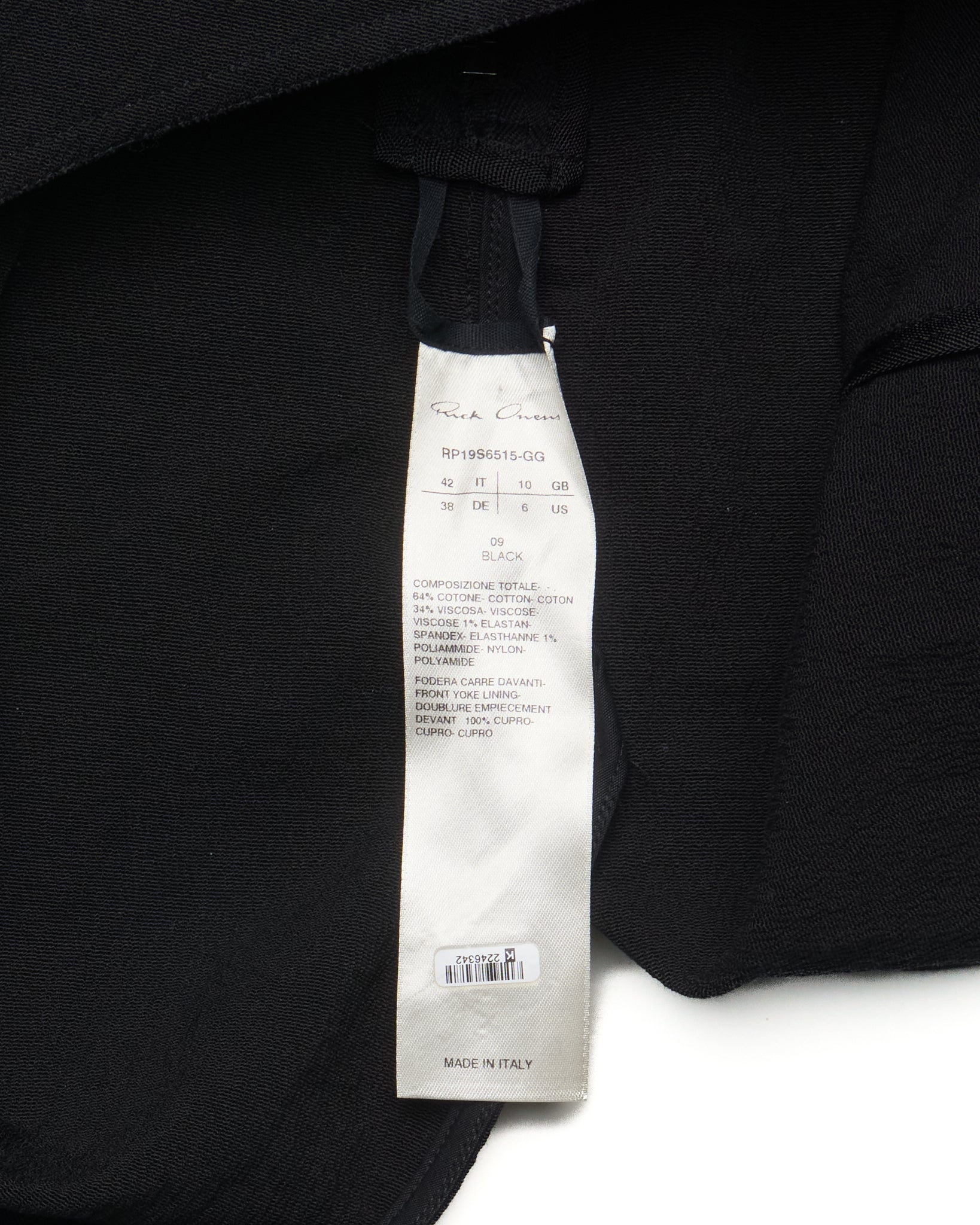 S/S19 Rick Owens “BABEL” Draped Maxi Dress