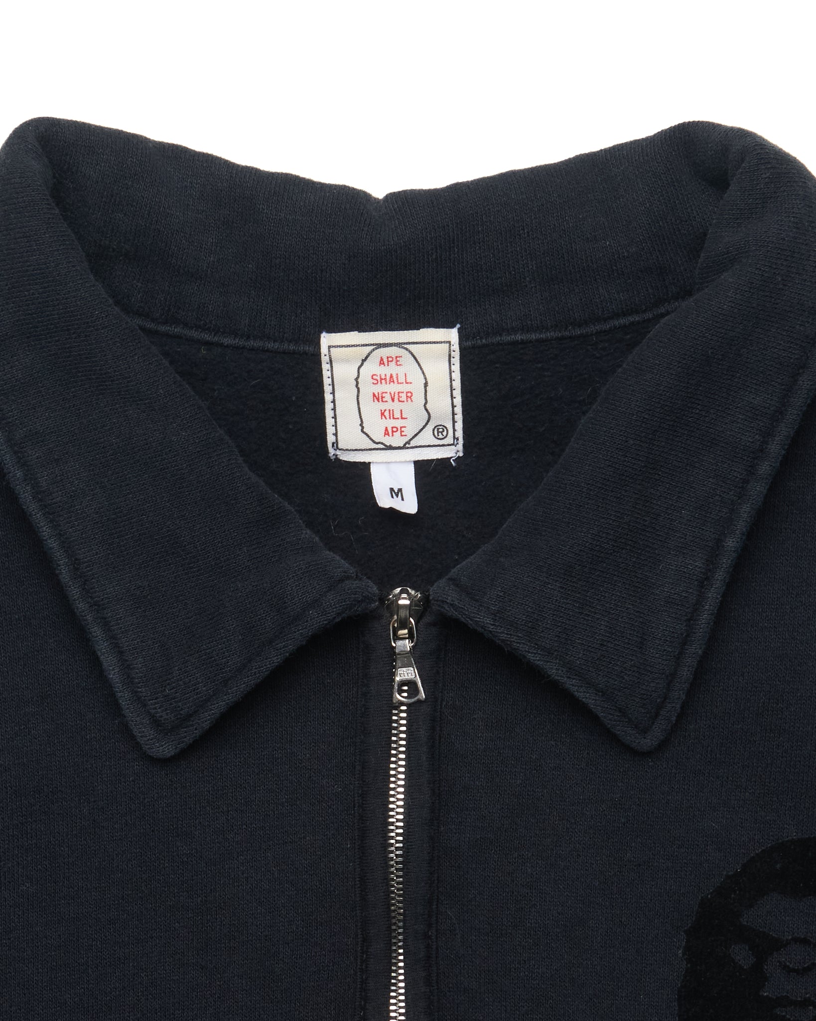 Early 00s BAPE “Angry Ape” Felt Logo 1/4 Zip