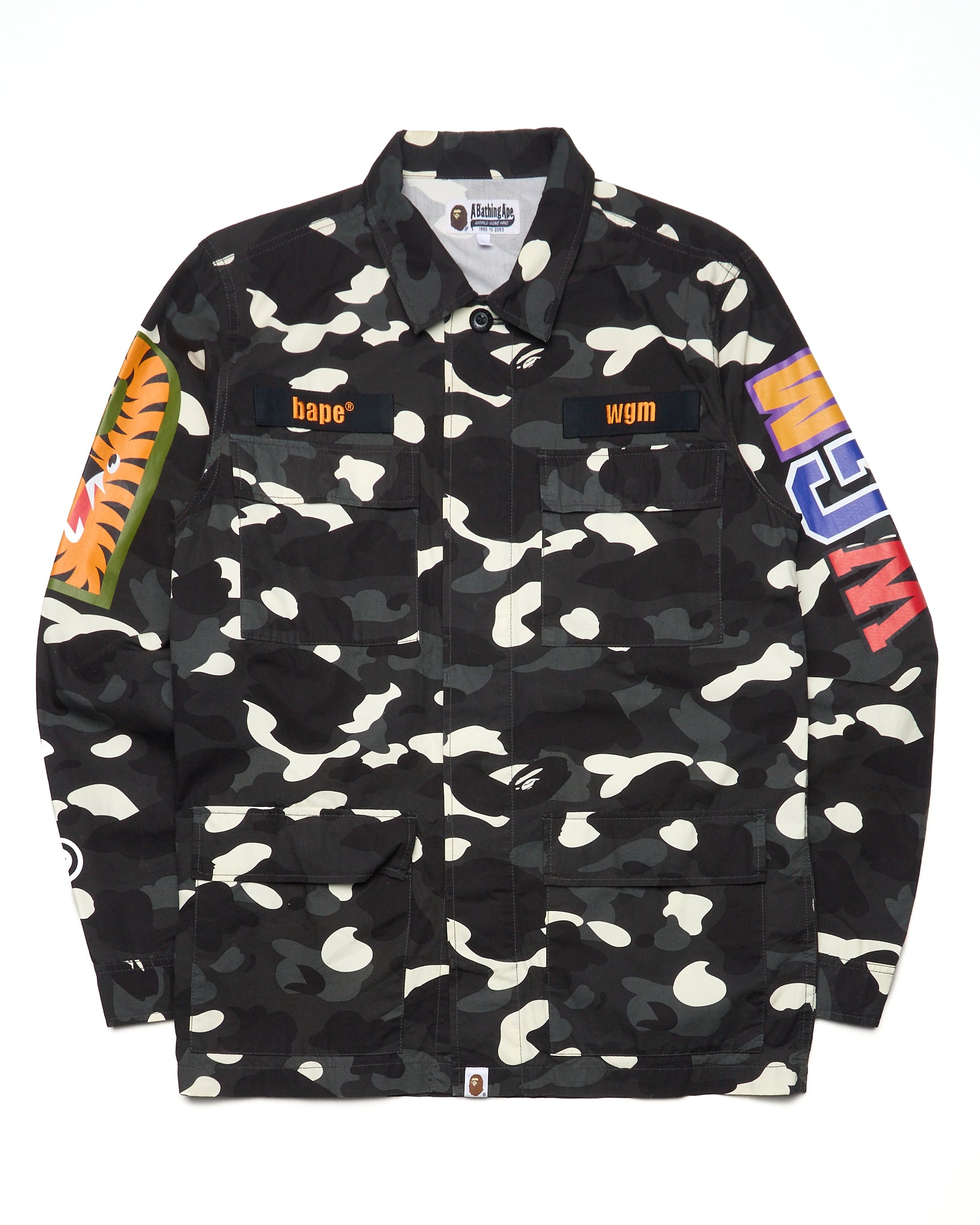 FW/18 BAPE Glow City Camo Shark Army Shirt