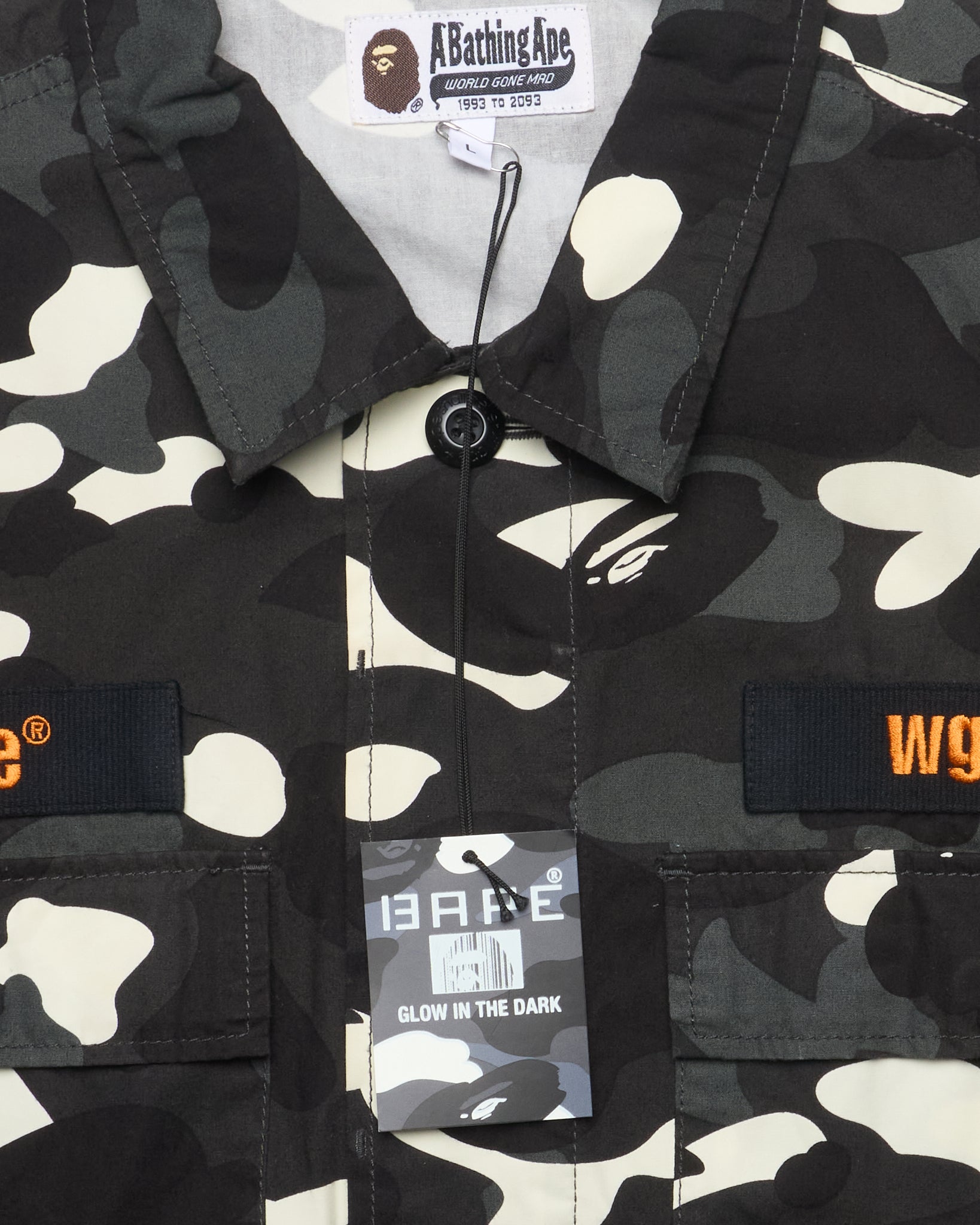 FW/18 BAPE Glow City Camo Shark Army Shirt