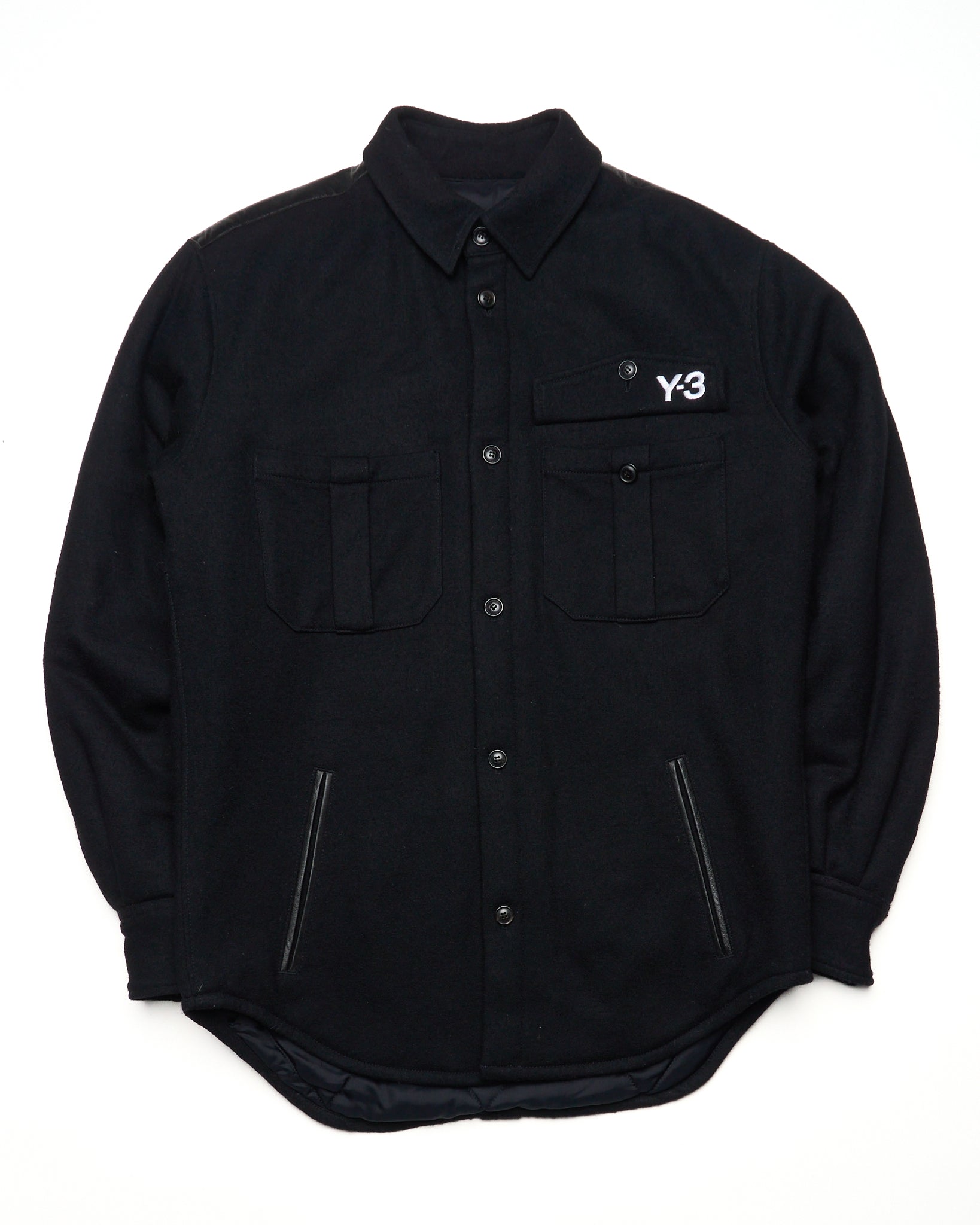 Y-3 Adidas x Yohji Yamamoto Wool and Leather Field Jacket