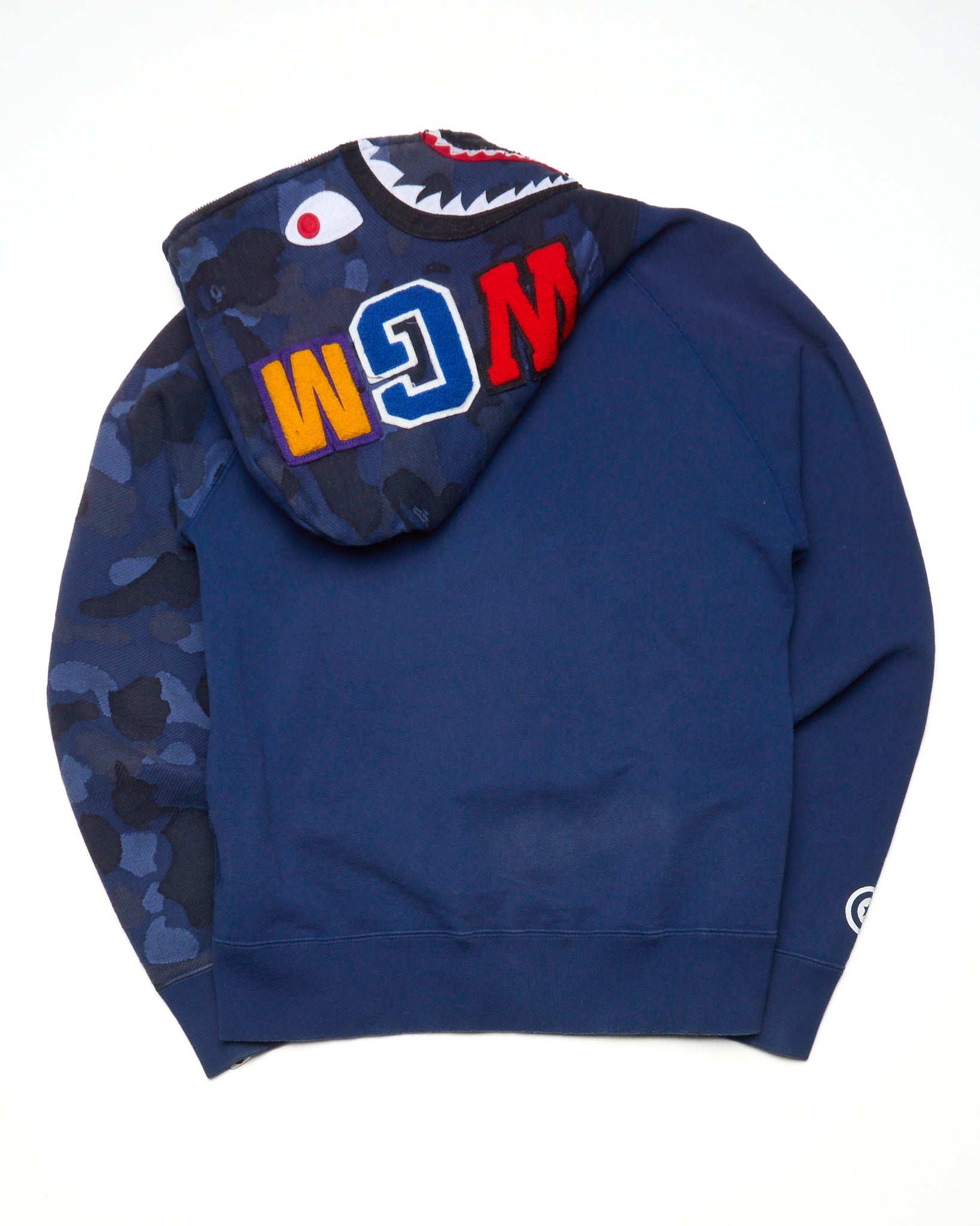 FW17 BAPE Jacquard Camo Shark Full-Zip Hoodie