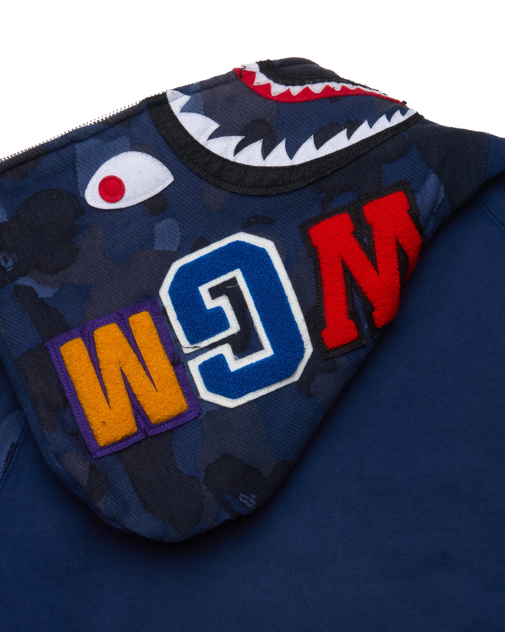 FW17 BAPE Jacquard Camo Shark Full-Zip Hoodie
