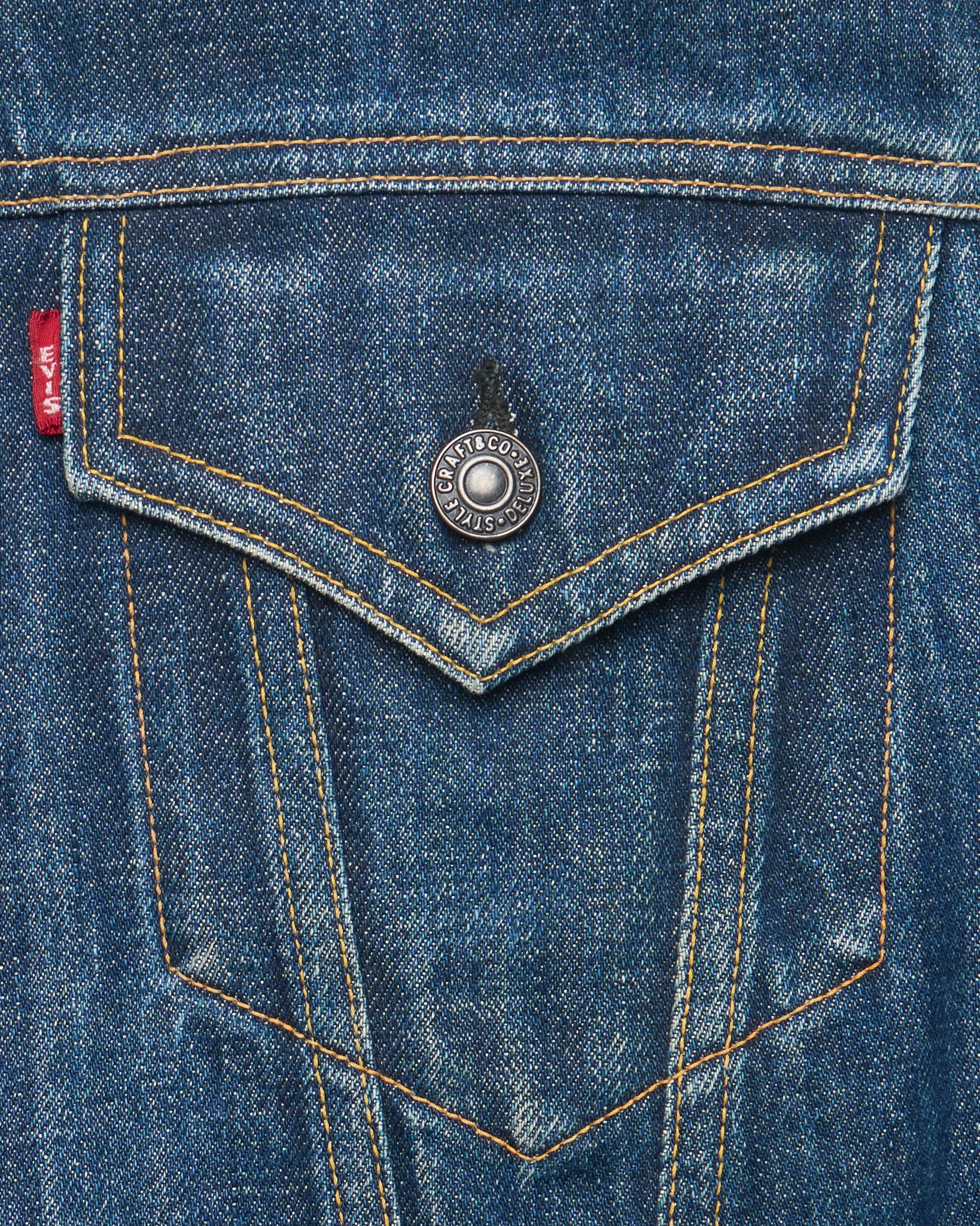 90s EVIS No.2 Type 3 Hand-Paint Diakoku Selvedge Denim Jacket
