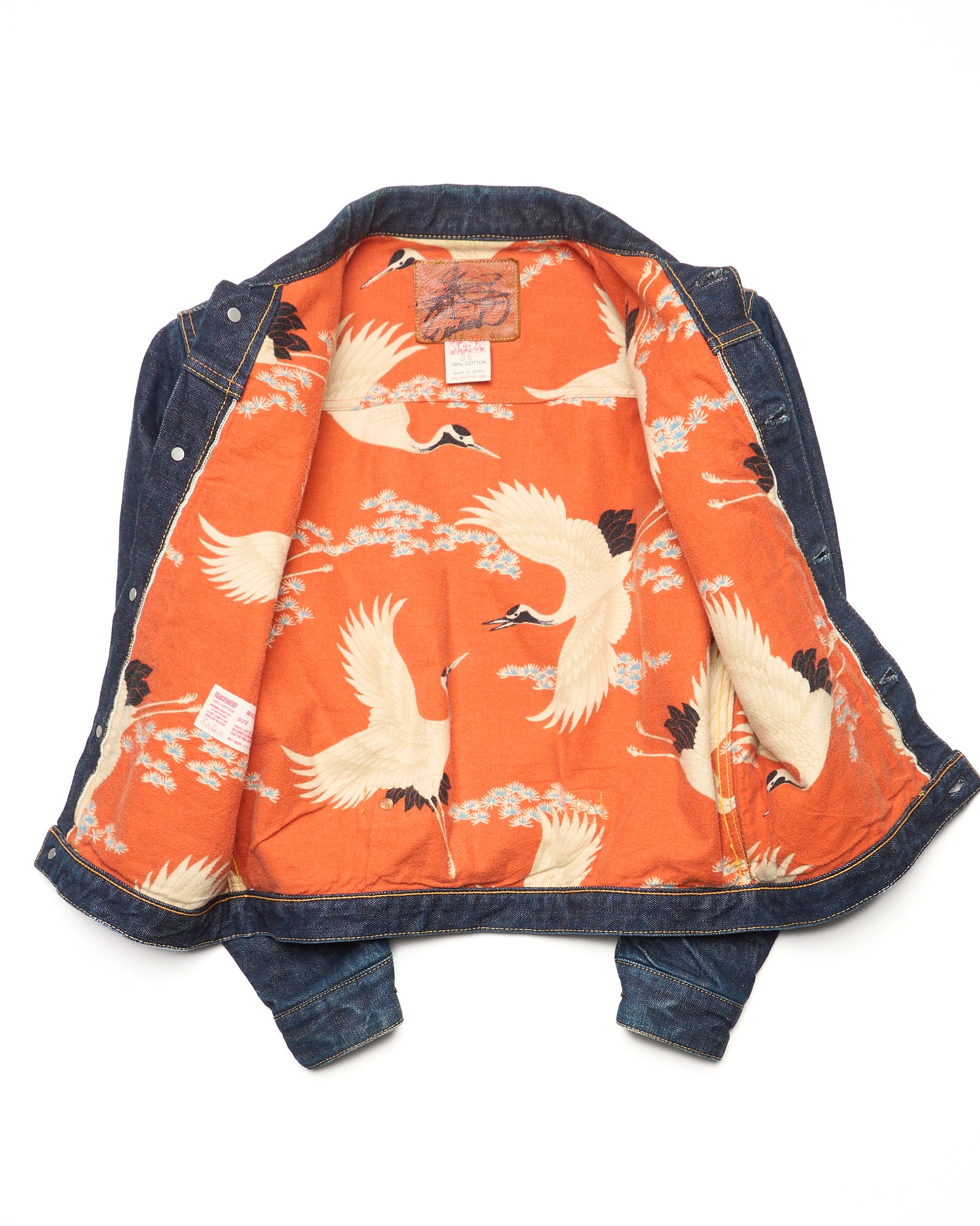 Late 00s EVISU Type I Hand-Paint *Founder Signed* DOKUCHIN Kanji Selvedge Denim Lined Jacket