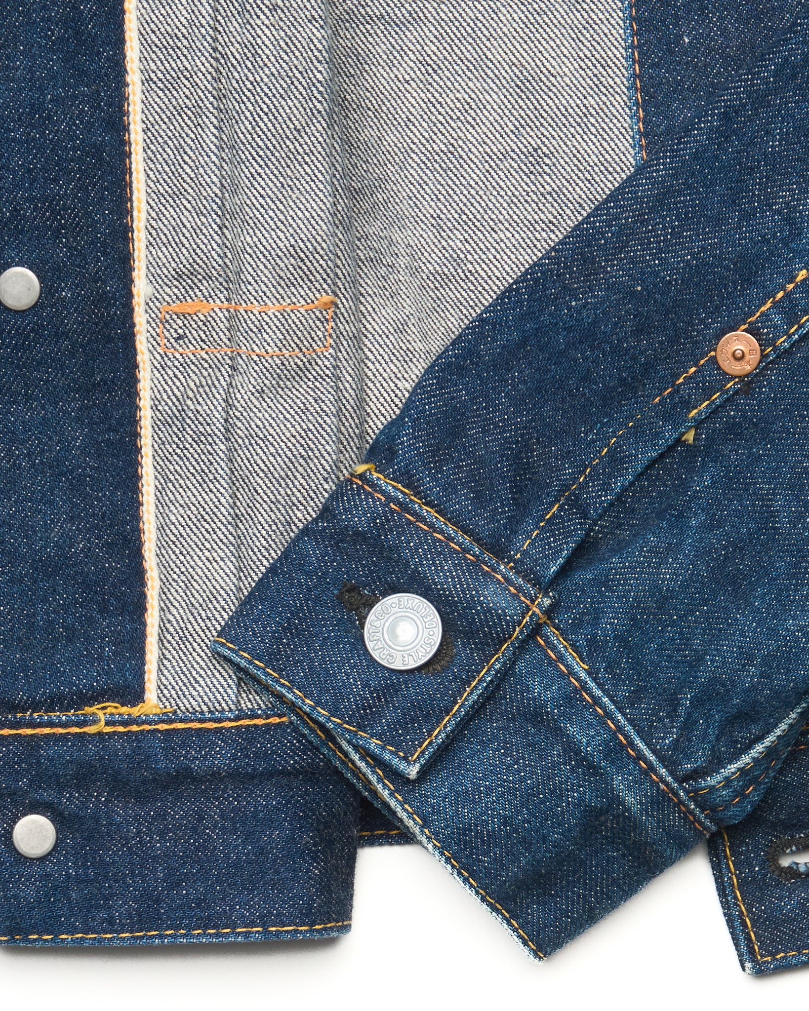 90s EVIS No.2 Type 2 Hand-Paint Seagull Selvedge Denim Jacket