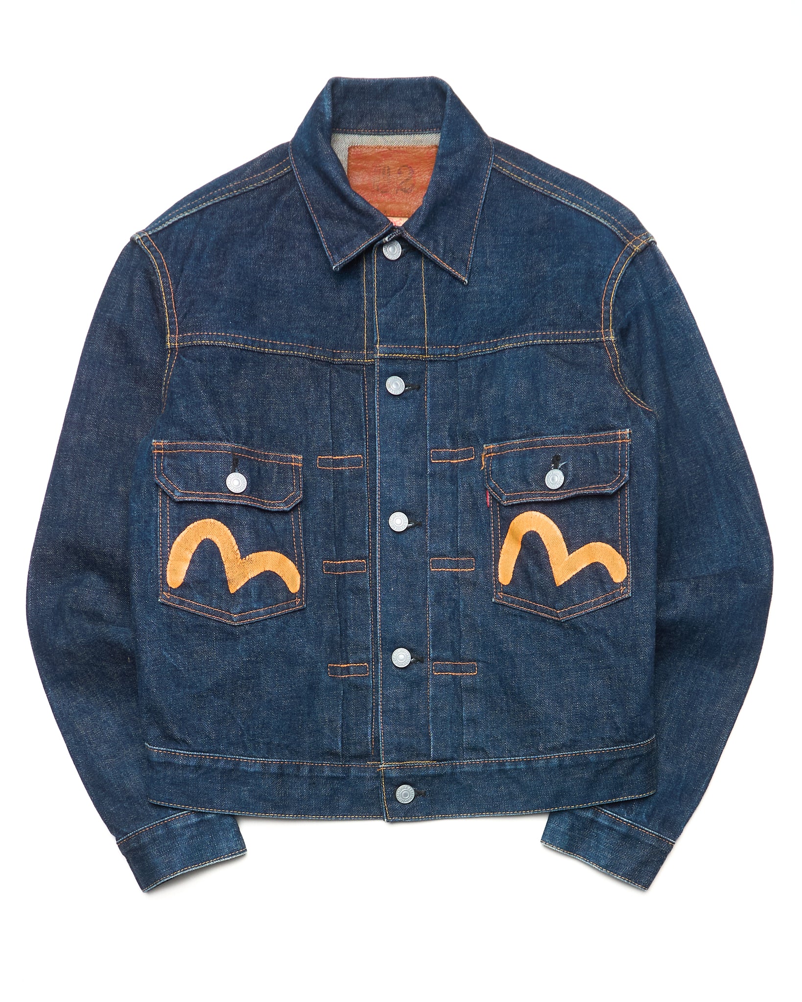 90s EVIS No.2 Type 2 Hand-Paint Seagull Selvedge Denim Jacket