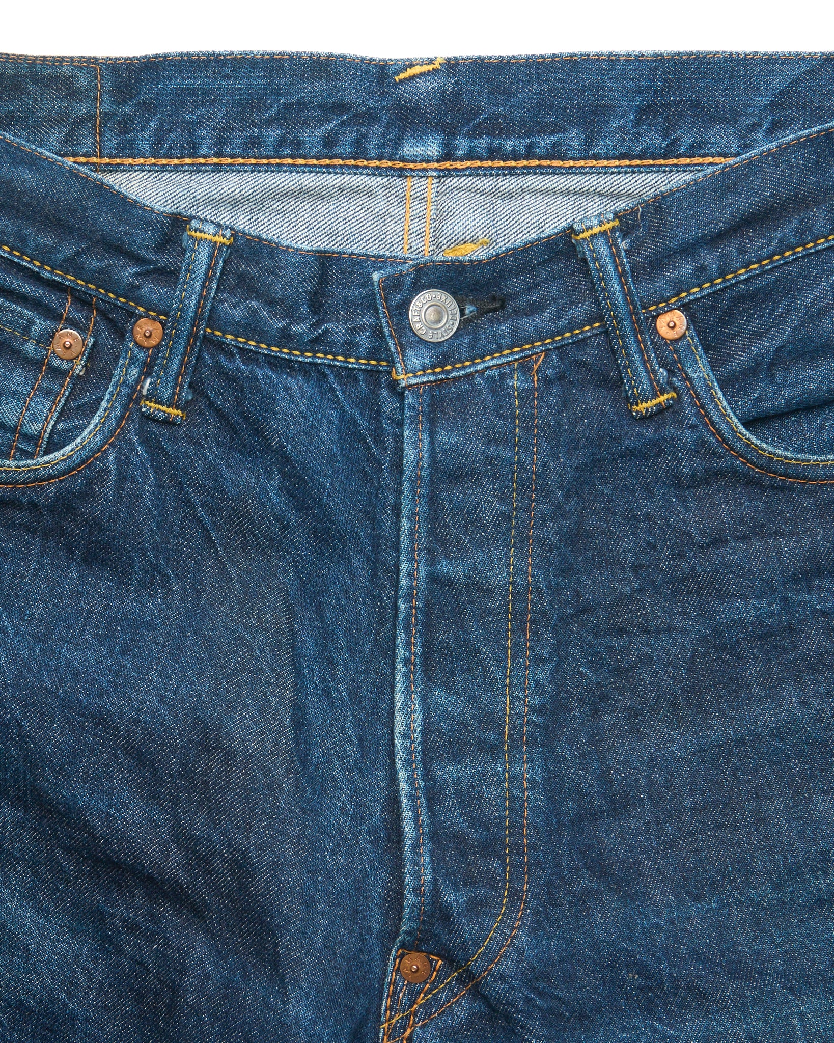 Late 90s EVISU Hand-Paint Kanji/Seagull No.1 Special Selvedge Jeans