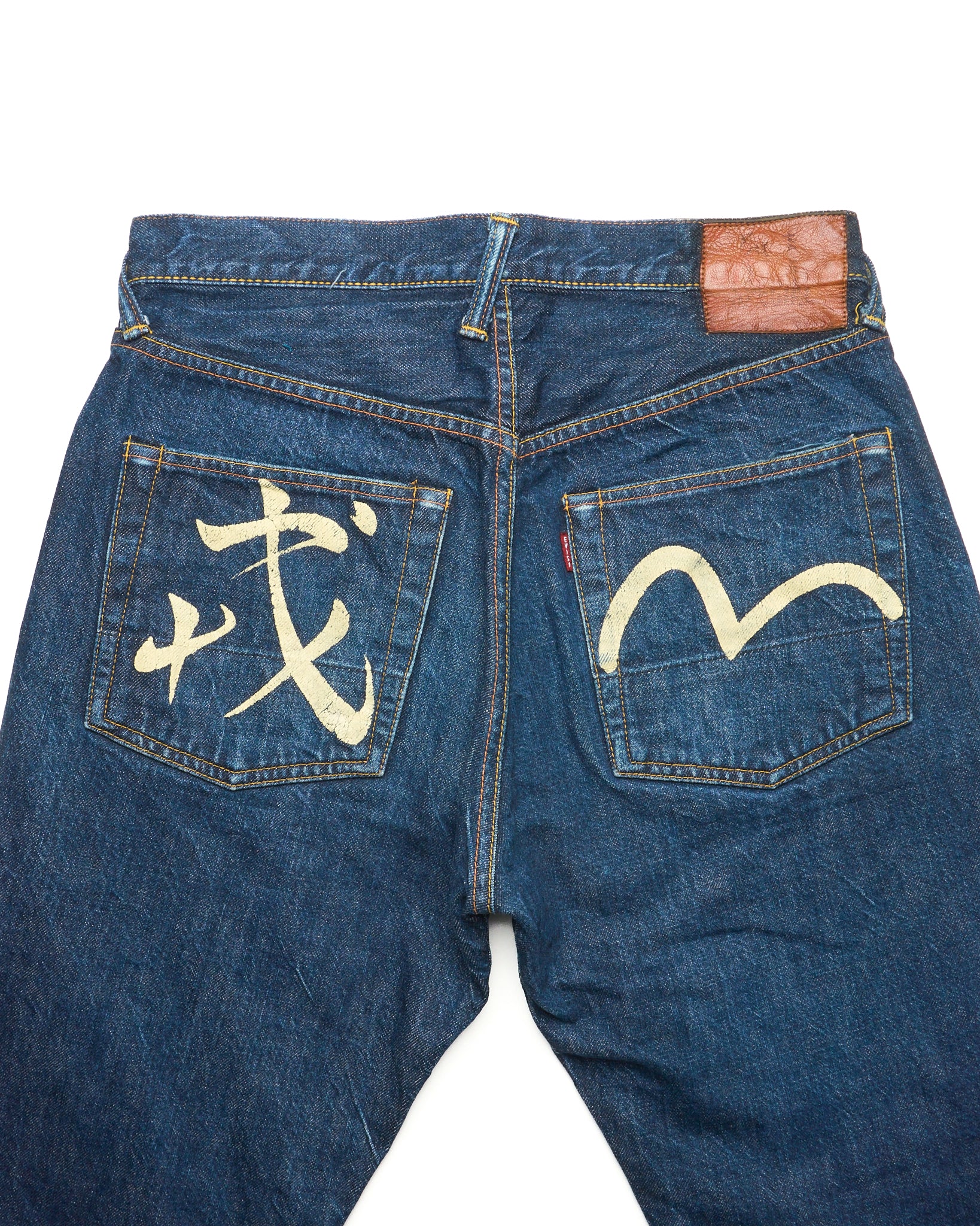 Late 90s EVISU Hand-Paint Kanji/Seagull No.1 Special Selvedge Jeans