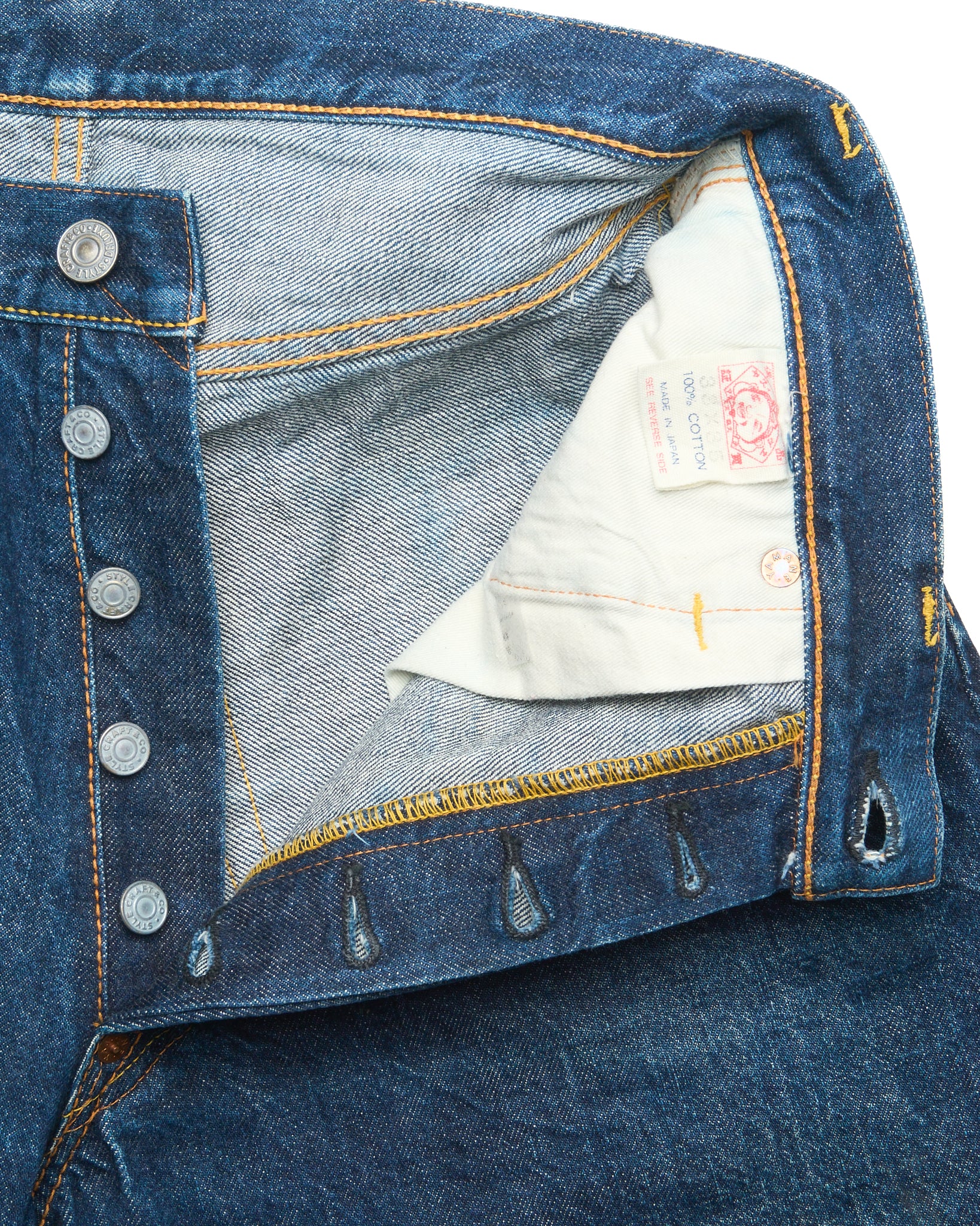 Late 90s EVISU Hand-Paint Kanji/Seagull No.1 Special Selvedge Jeans