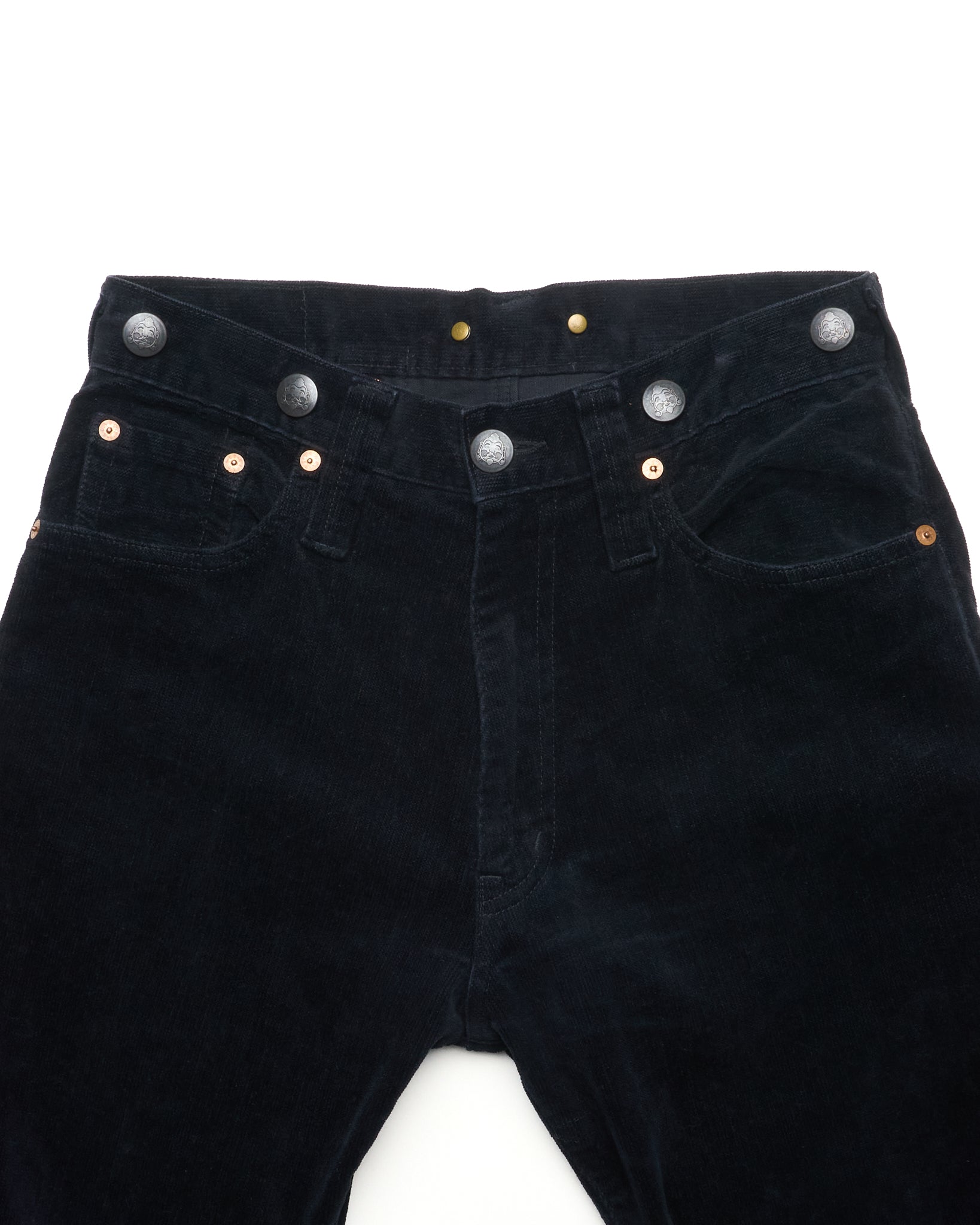 90s EVIS Hand-Paint Seagull Velour Bondage Pants