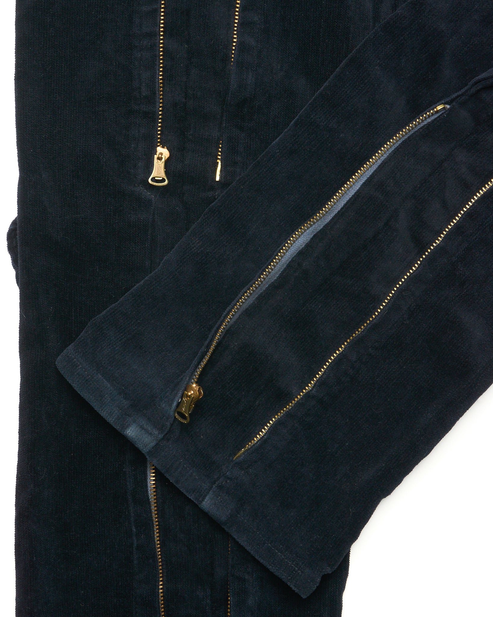 90s EVIS Hand-Paint Seagull Velour Bondage Pants