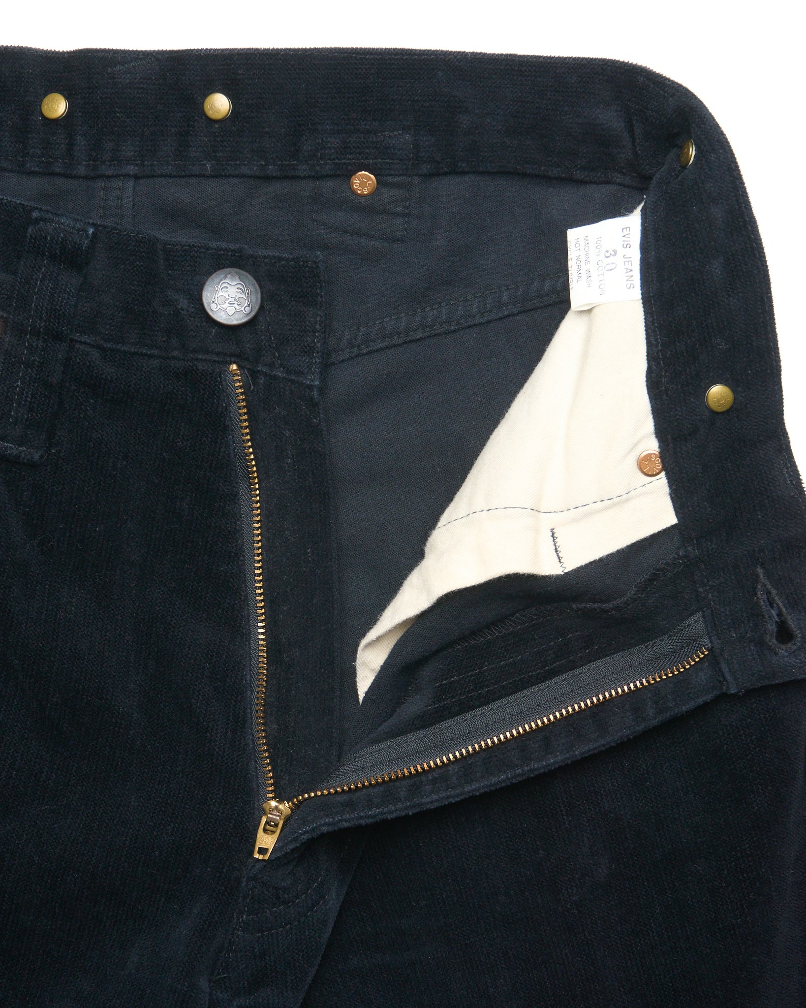 90s EVIS Hand-Paint Seagull Velour Bondage Pants