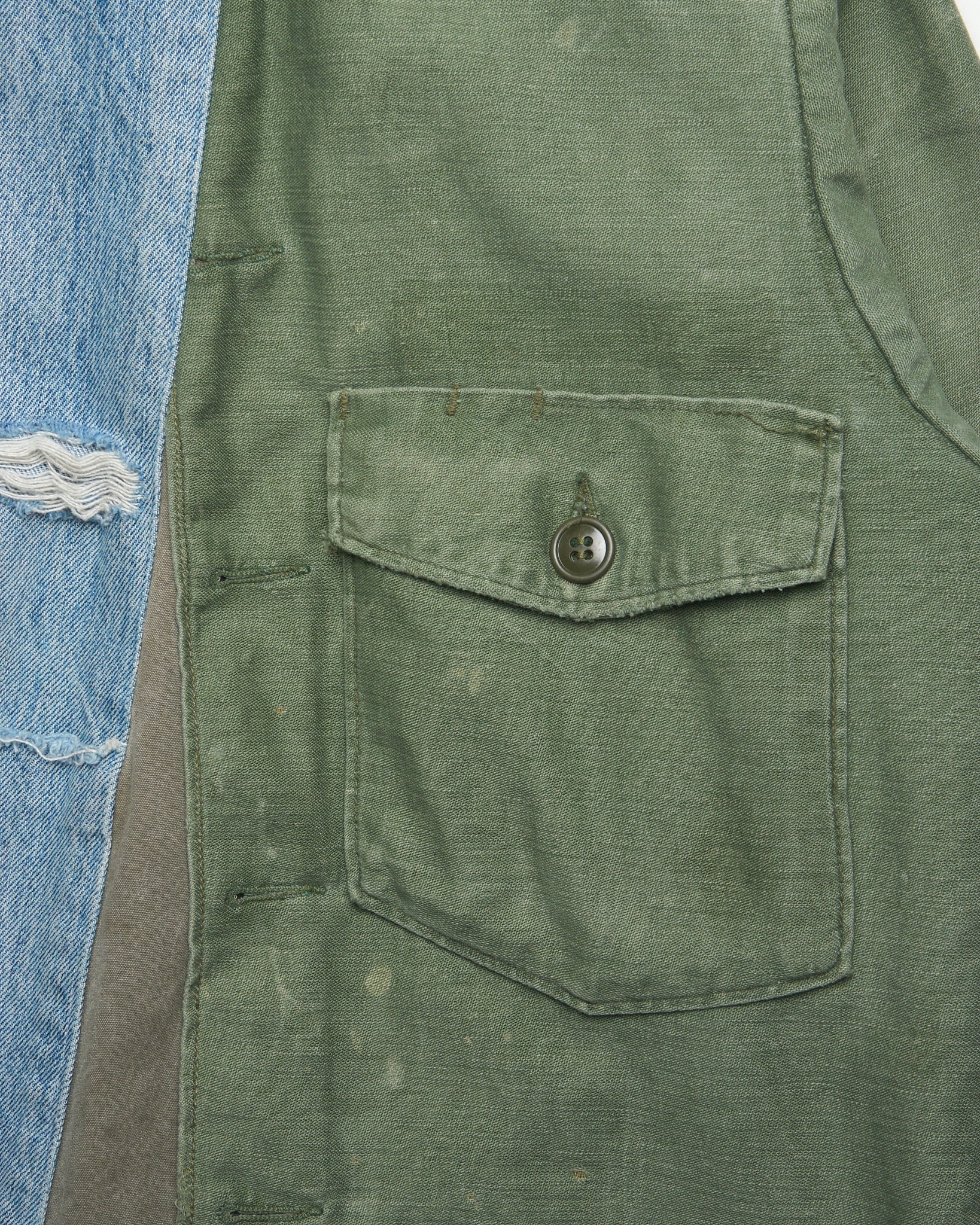 Greg Lauren Army Baker Button Up Kimono Jacket