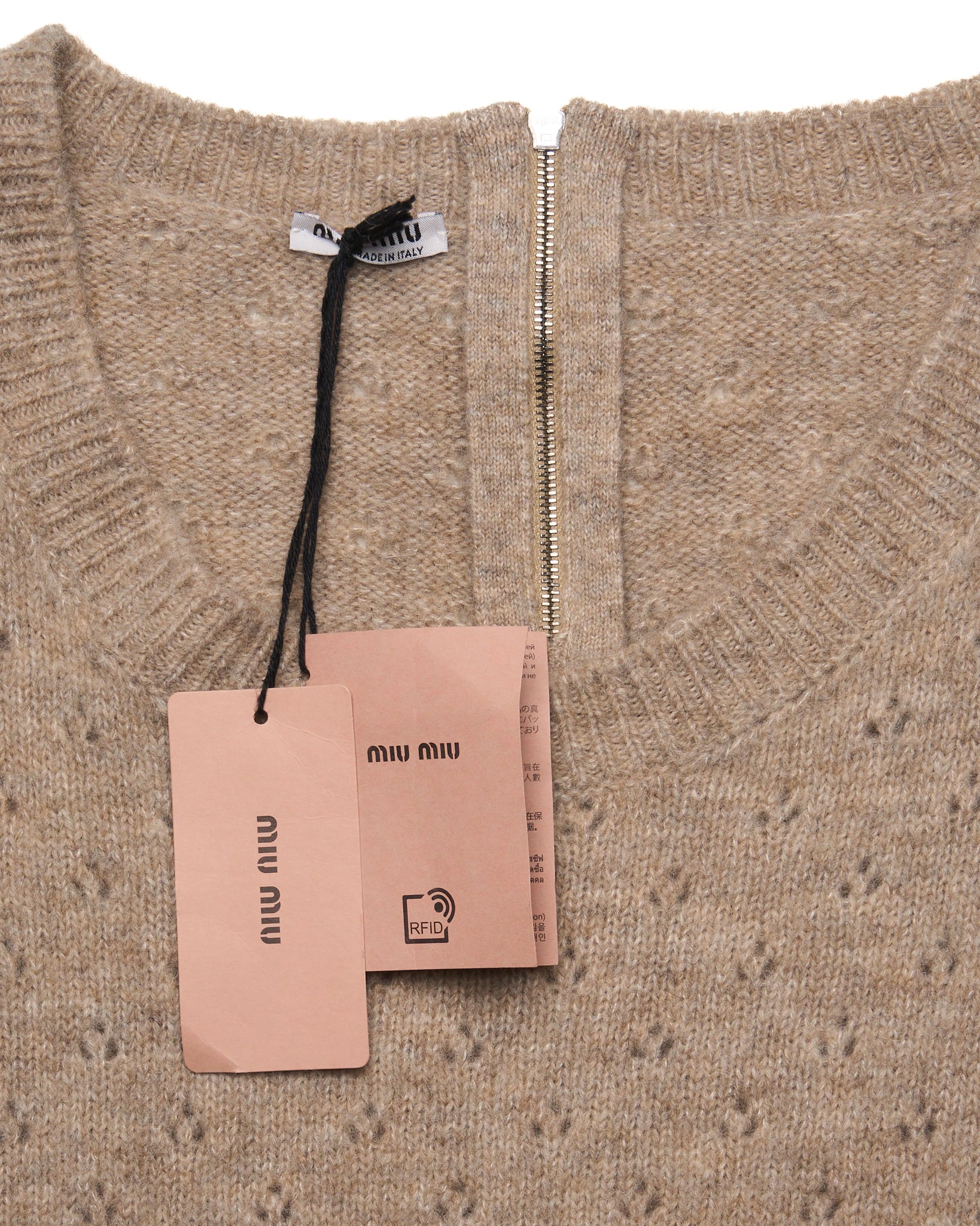 S/S21 Miu Miu Albino Alpaca Longsleeve Mohair