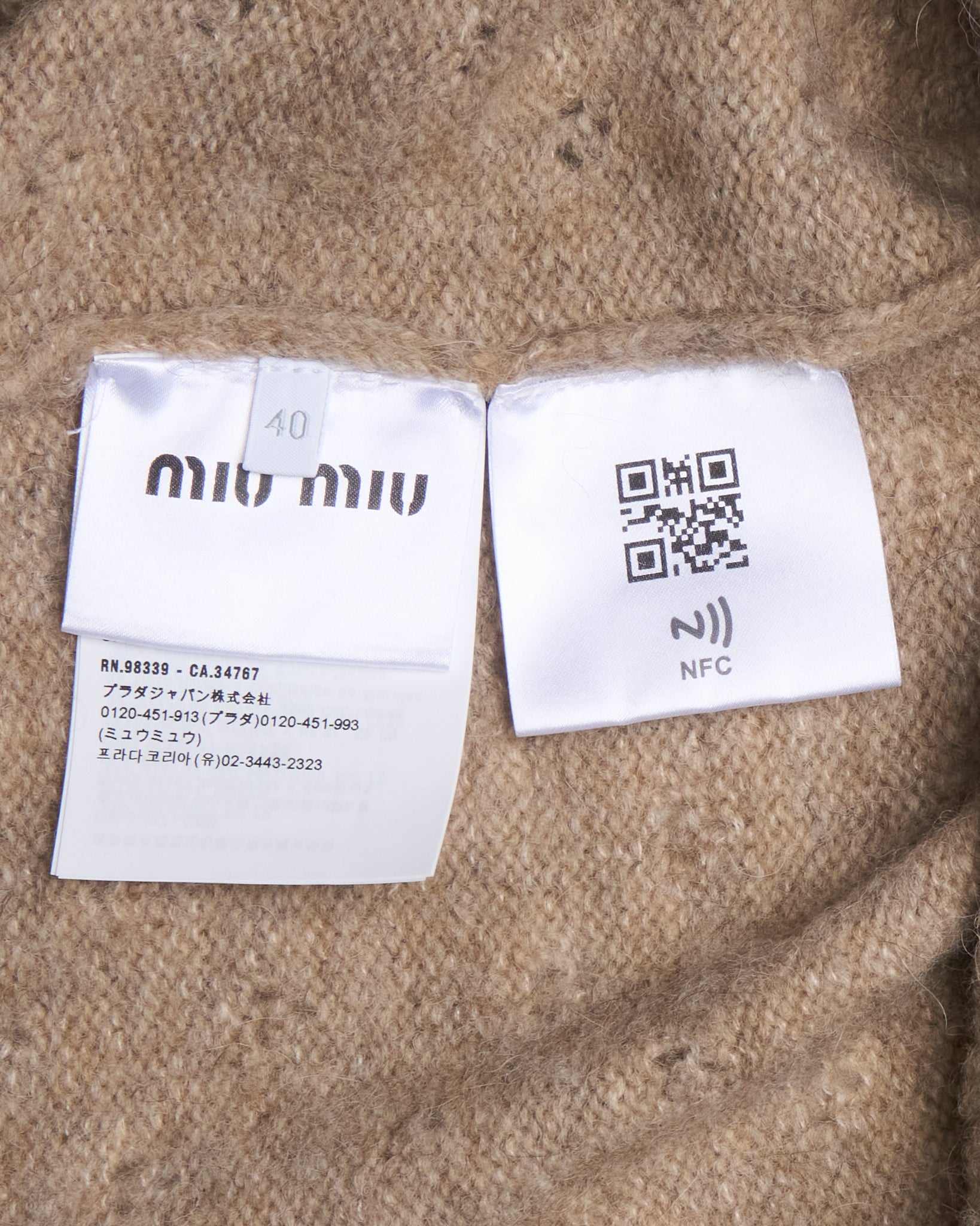 S/S21 Miu Miu Albino Alpaca Longsleeve Mohair