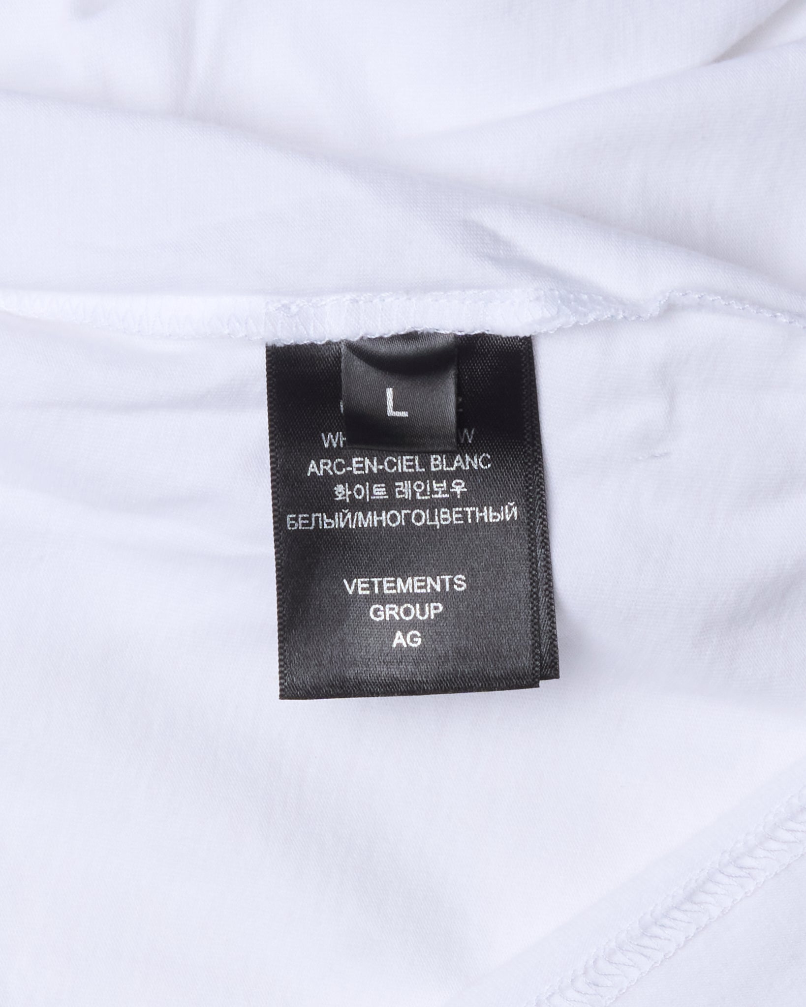 S/S19 Vetements Multilingual Logo Oversized Tee