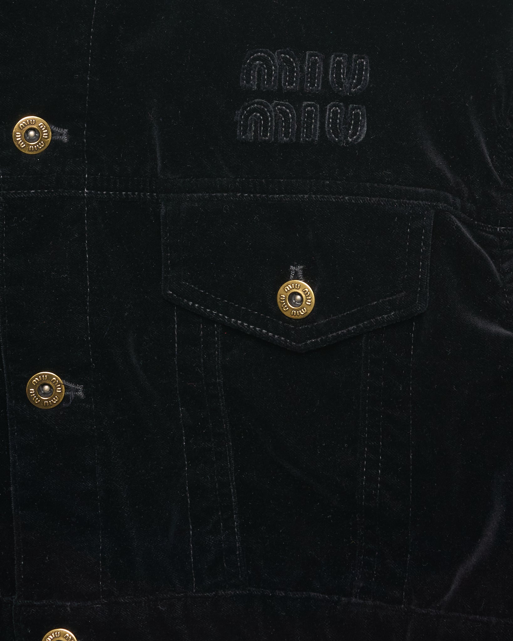 F/W23 Miu Miu Black Velvet Jacket