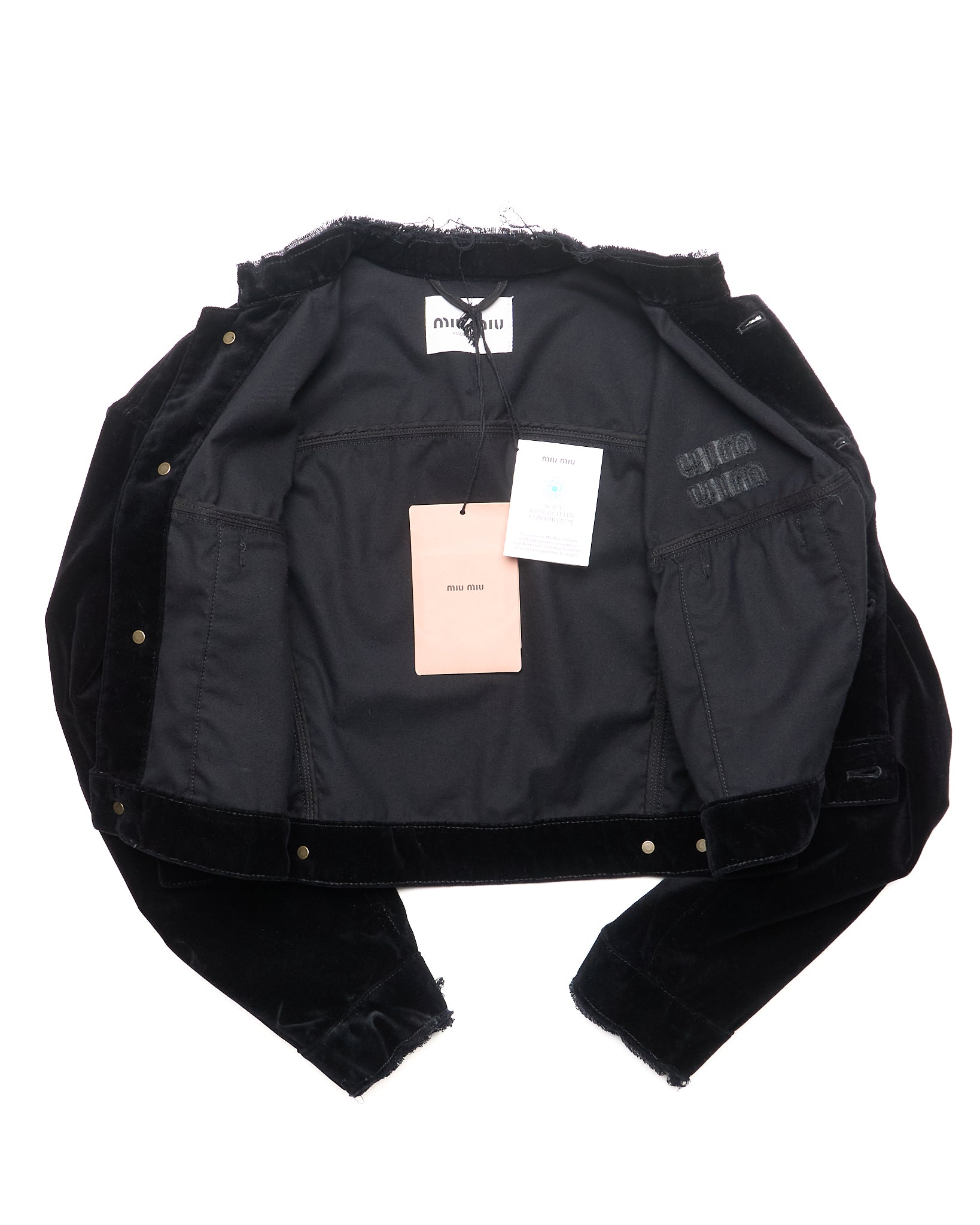 F/W23 Miu Miu Black Velvet Jacket