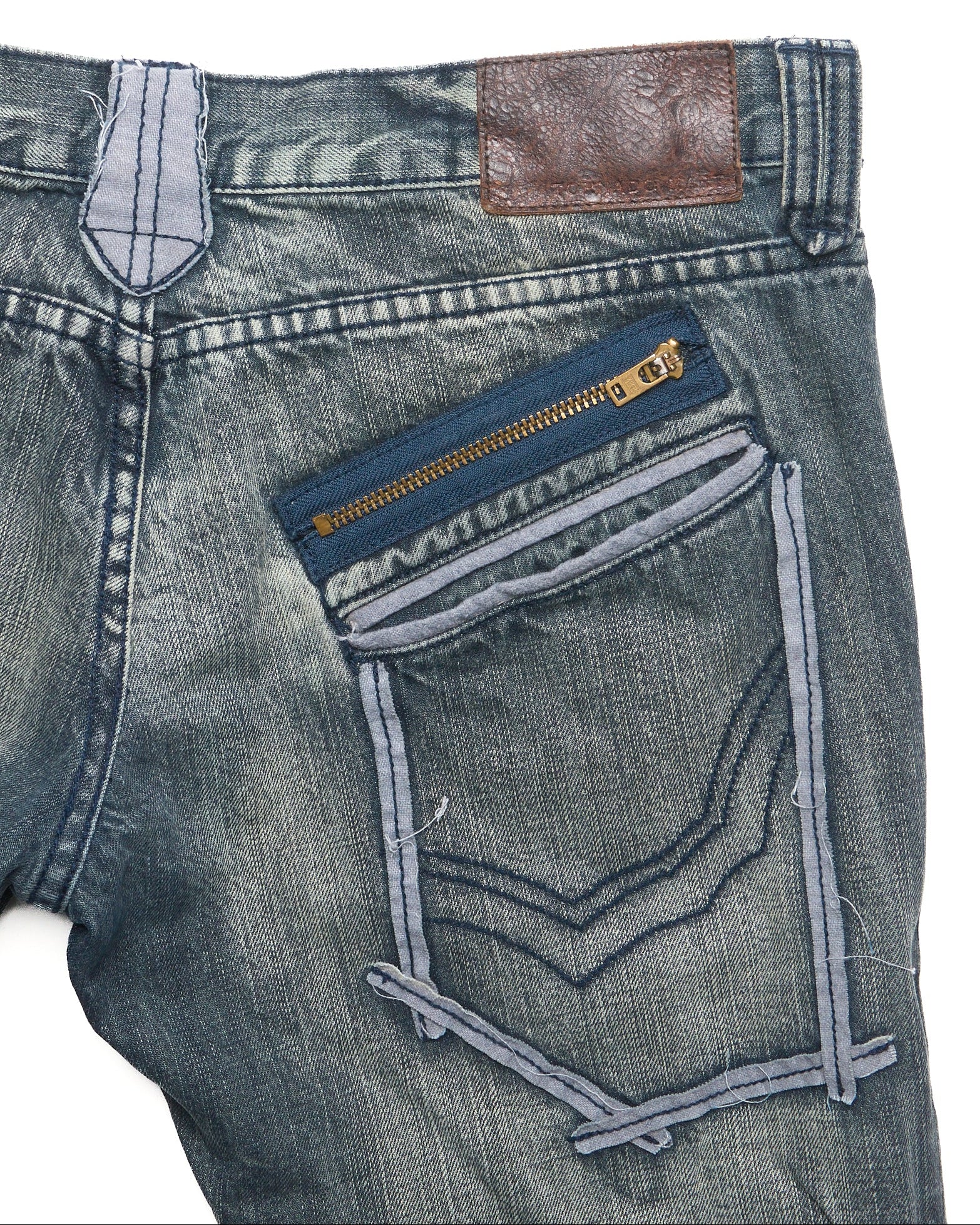 Late 00s Tornado Mart Floral Embroidered Jeans