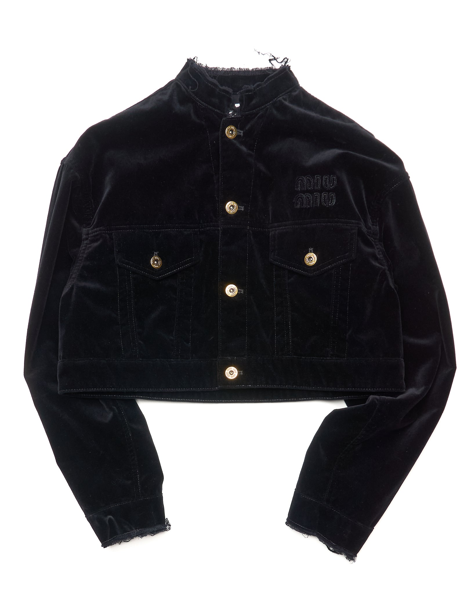 F/W23 Miu Miu Black Velvet Jacket