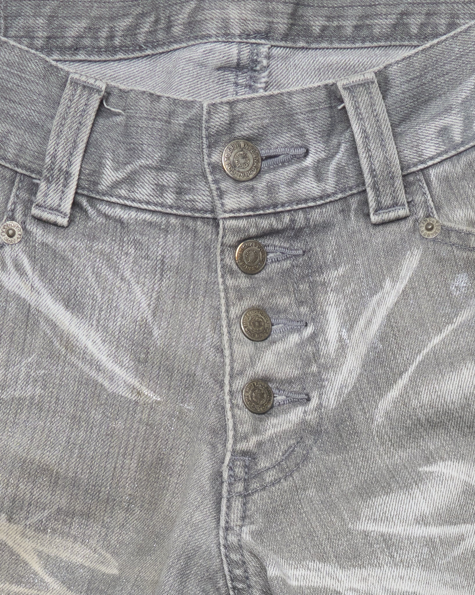 Late 00s Tornado Mart Whisker-Fade Flared Jeans