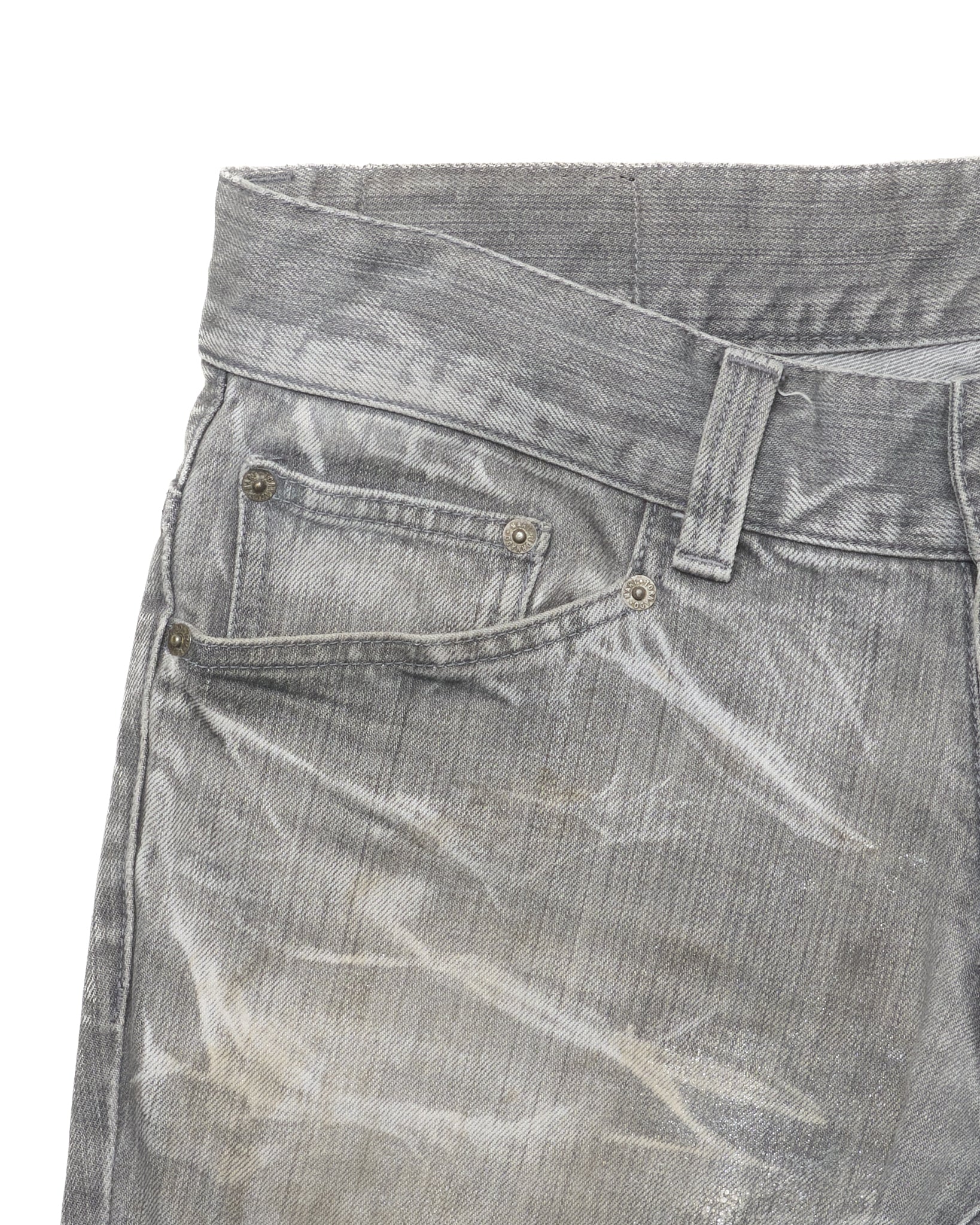 Late 00s Tornado Mart Whisker-Fade Flared Jeans