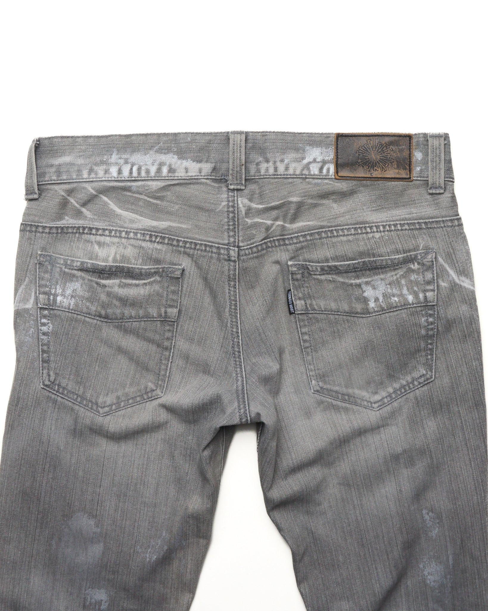 Late 00s Tornado Mart Whisker-Fade Flared Jeans