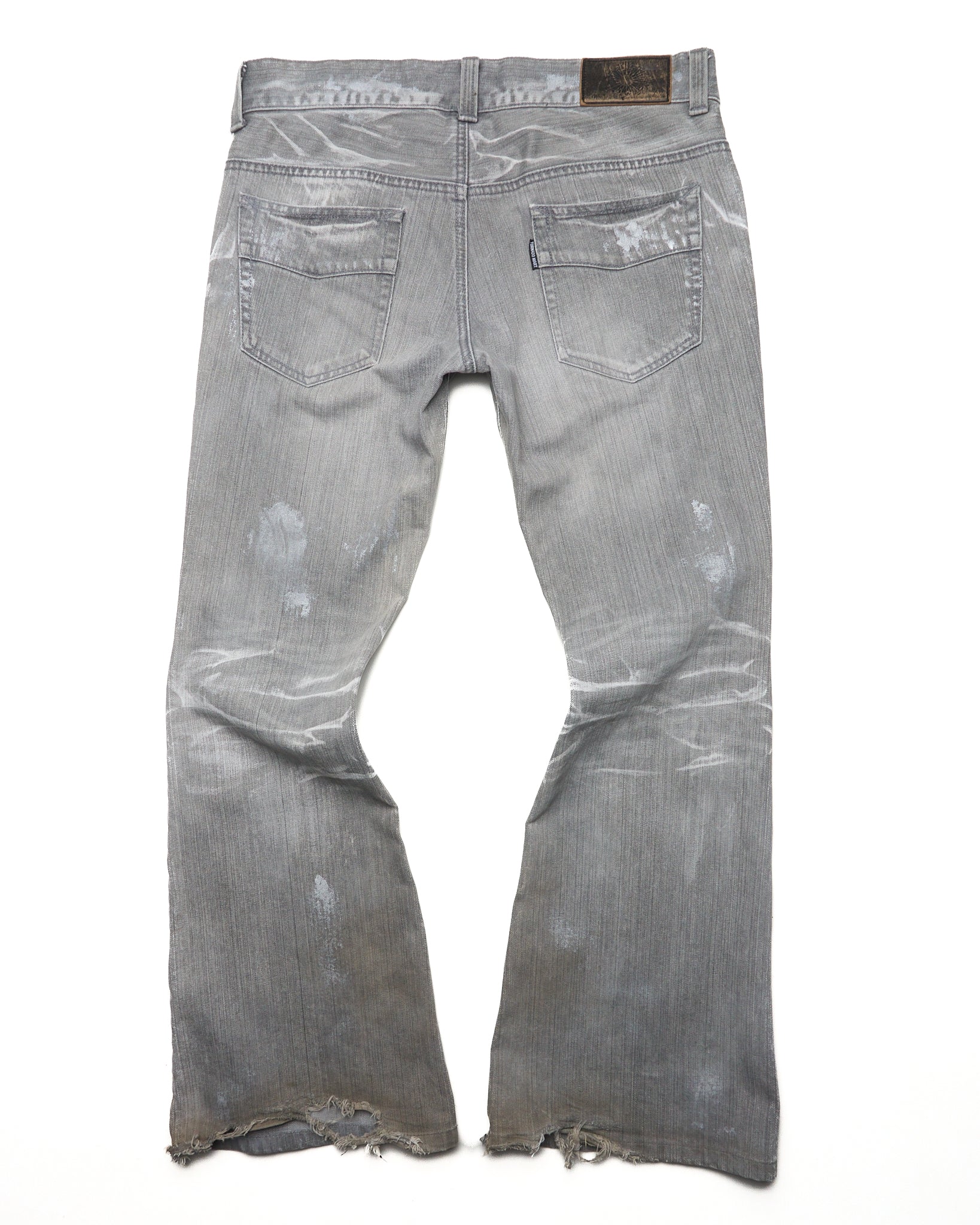 Late 00s Tornado Mart Whisker-Fade Flared Jeans