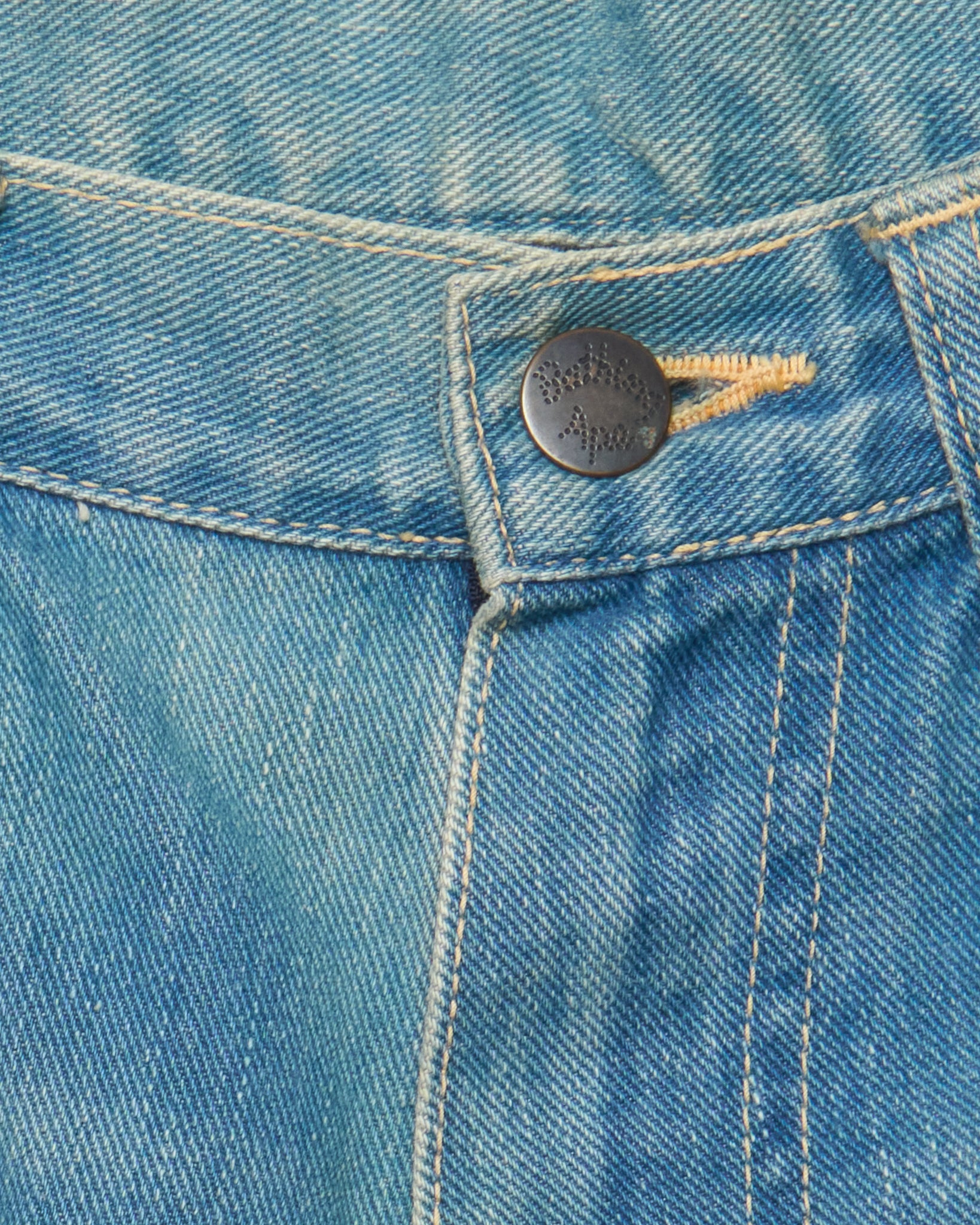 90s BAPE Faded Logo Patch Jeans