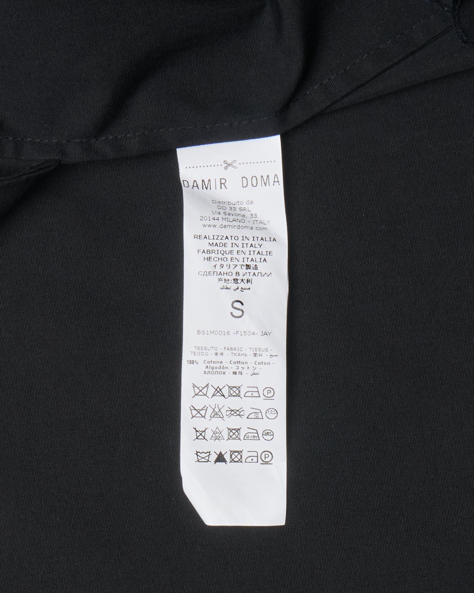 F/W15 Damir Doma Black Cotton Kimono Jacket
