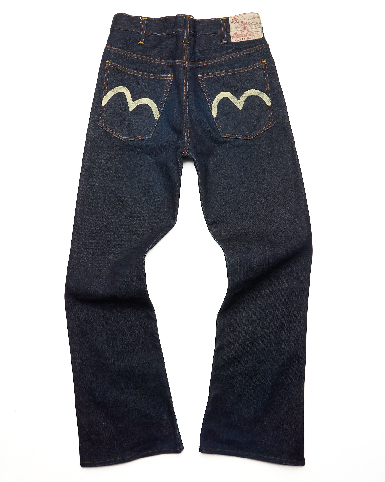 90s EVIS Hand-Paint Seagull Flare Jeans