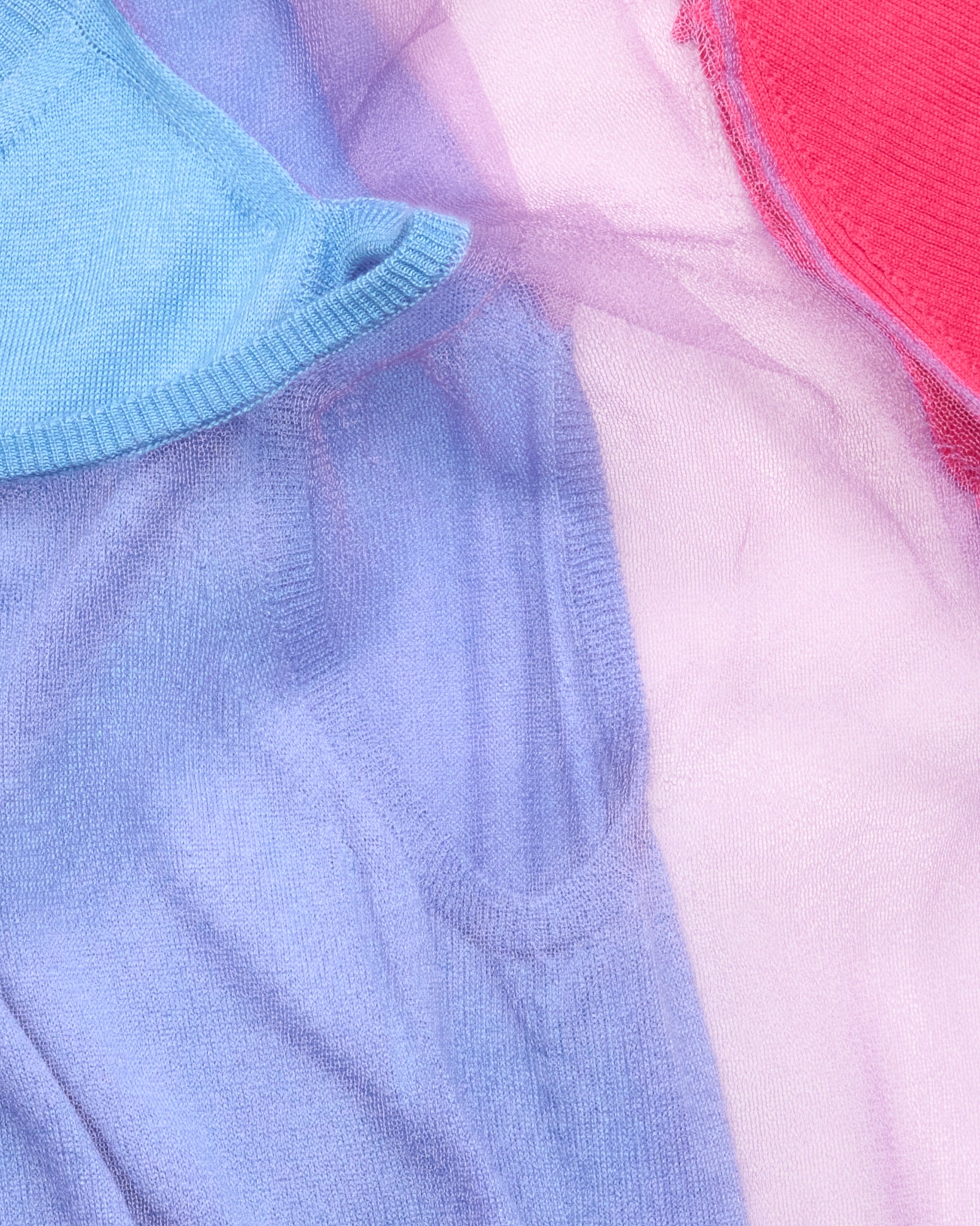 S/S13 Junya Watanabe Mesh-Layered Colourblock Knit